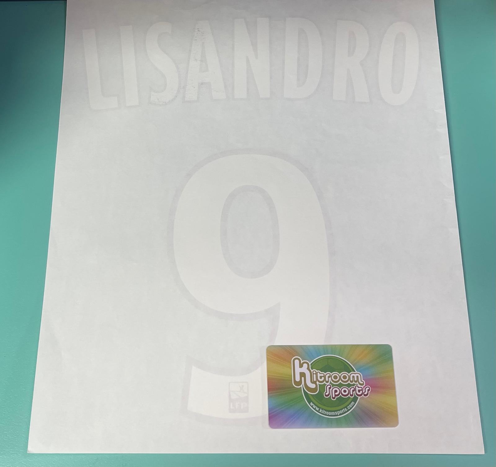 2012-13 Olympique Lyonnais Away Nameset #9 LISANDRO