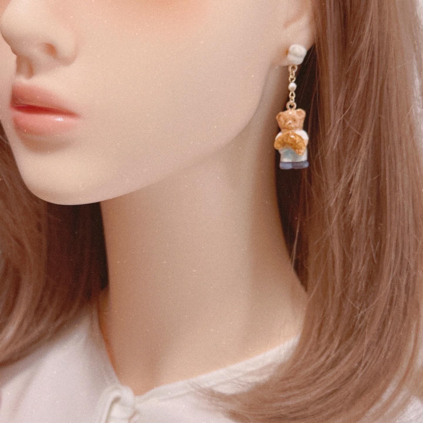 Rose time 3月7-9日 精選半價🩷 手繪烘焙店熊熊麵包師傅耳環🩷 七周年精選半價