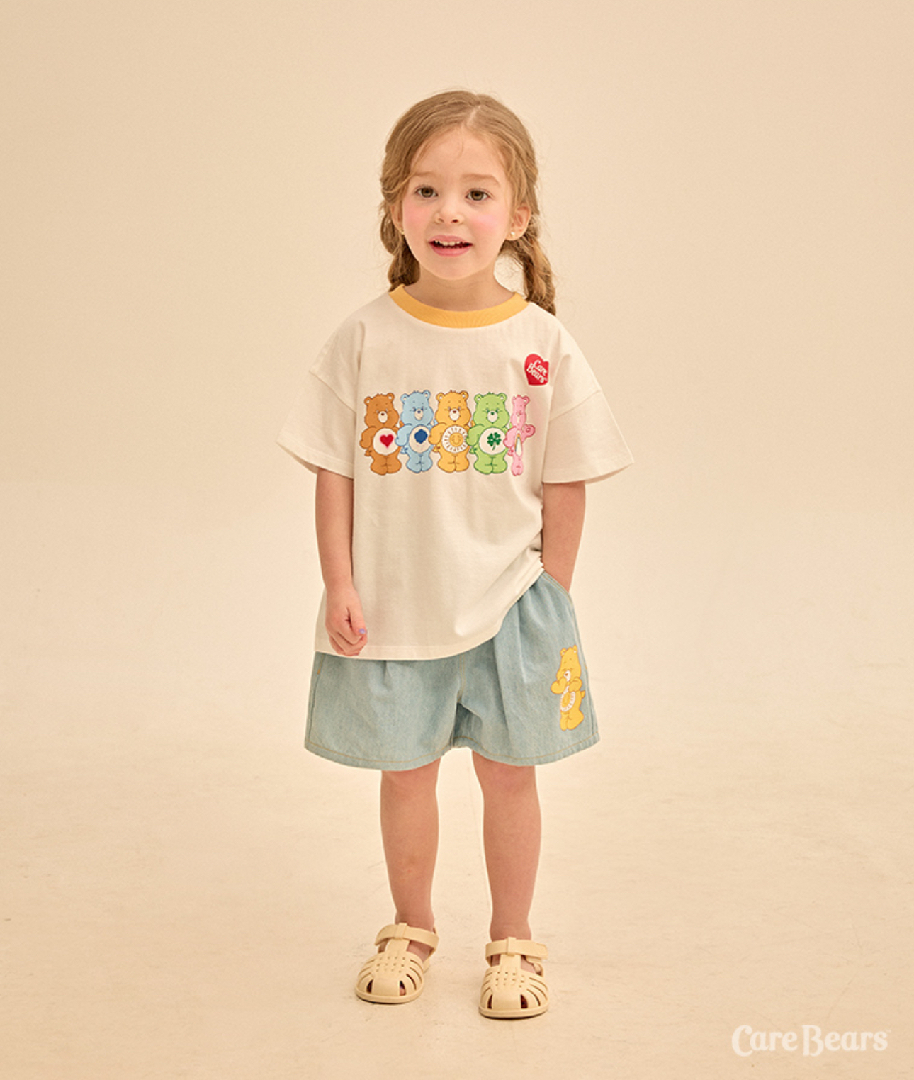 ☀️預訂 韓國直送☀️🇰🇷正版Care Bears小熊印花寬鬆純棉短袖T恤