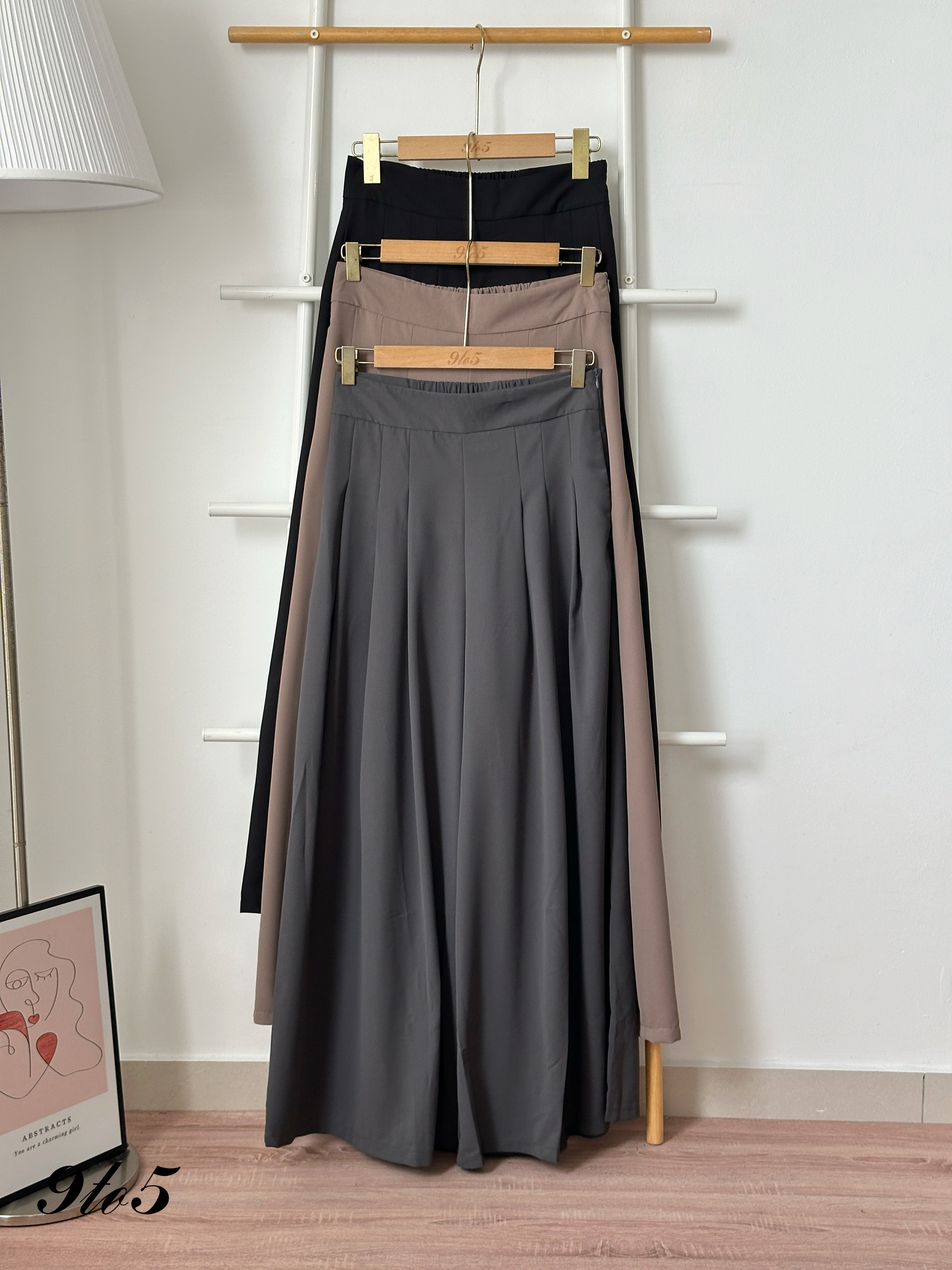 S2005 Wide Leg Long Pants - 3 Colors 