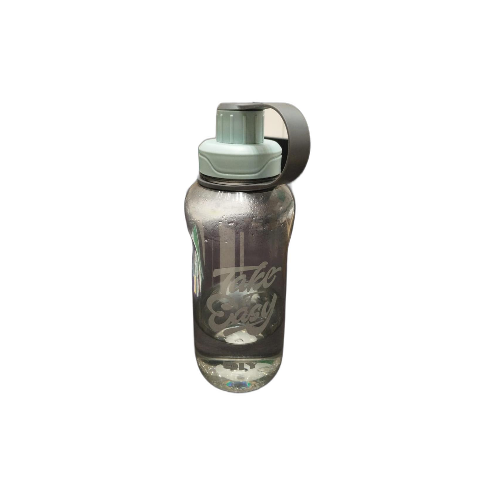 Clear Water Bottle with "Take Easy" Design