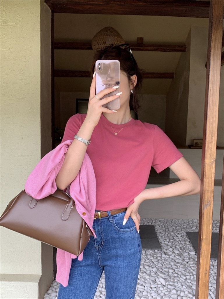 Cloudy Puff Round Neck Tee 云朵泡泡纯色圆领磨毛Tee (11 Colours)