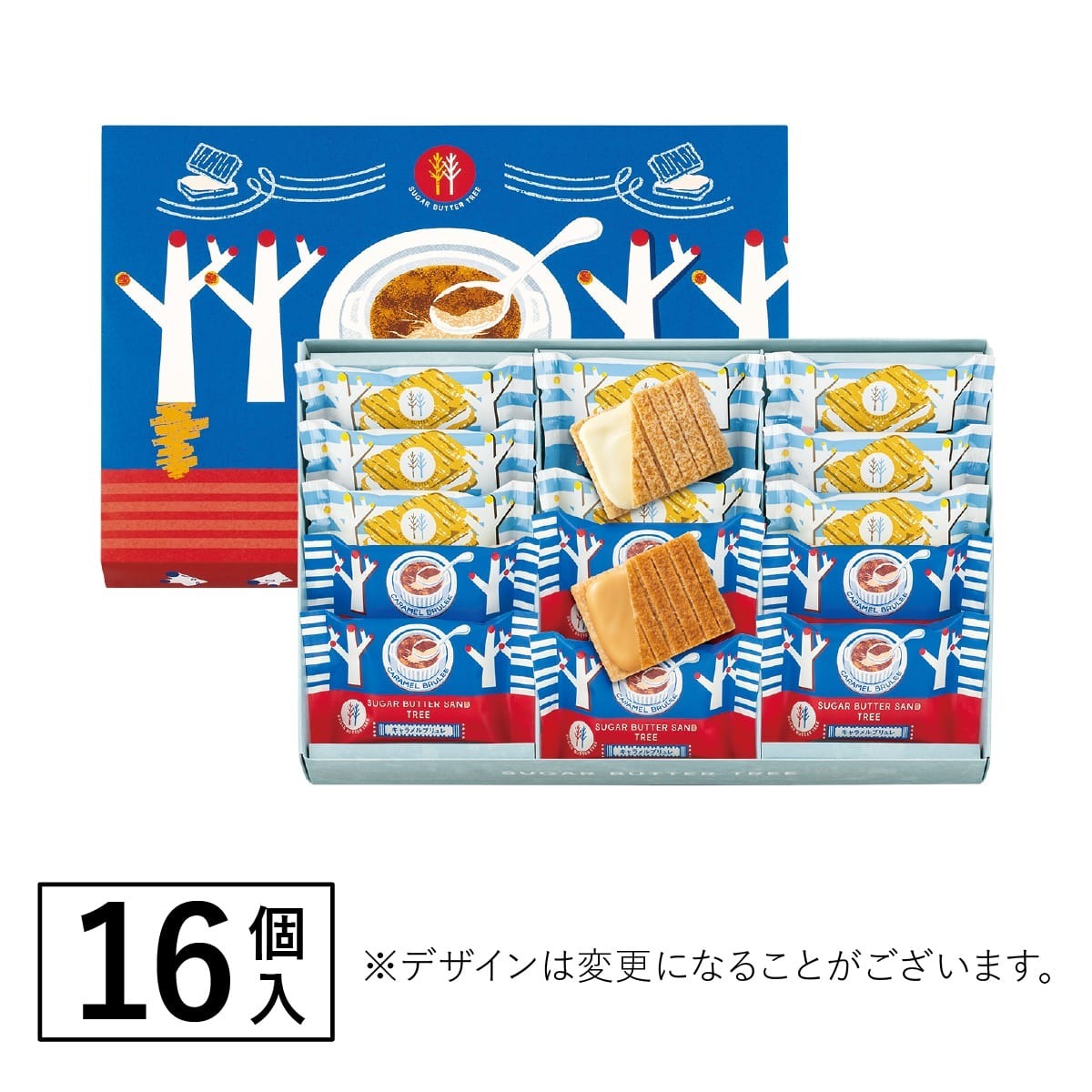 [訂購] [日本製] SUGAR BUTTER SAND TREE ｜ 焦糖布甸味｜ 雜錦夾心餅 ｜ 16件裝 ｜ 賞味期限：25-30日 {TF2509022}