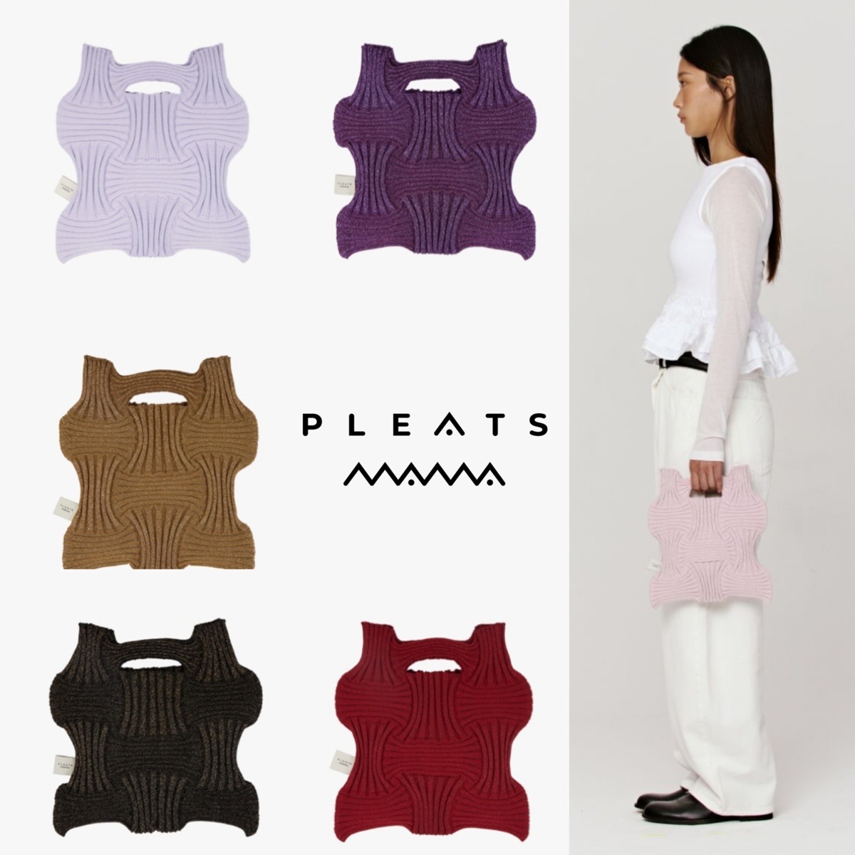 (2026新色) PLEATSMAMA 手挽袋閃閃款 New Bow Bag Glitter (6色選擇)