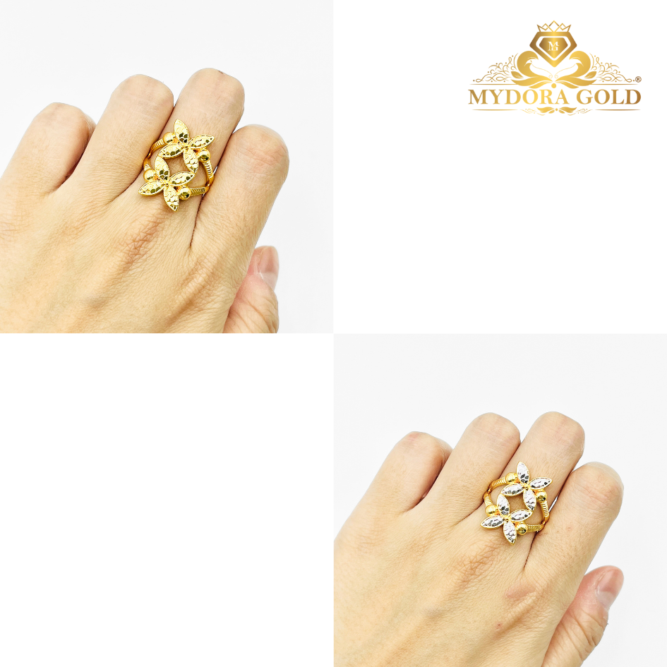 MYDORA Cincin Bunga Duo-Marissa  (5G) l EMAS 916/22K