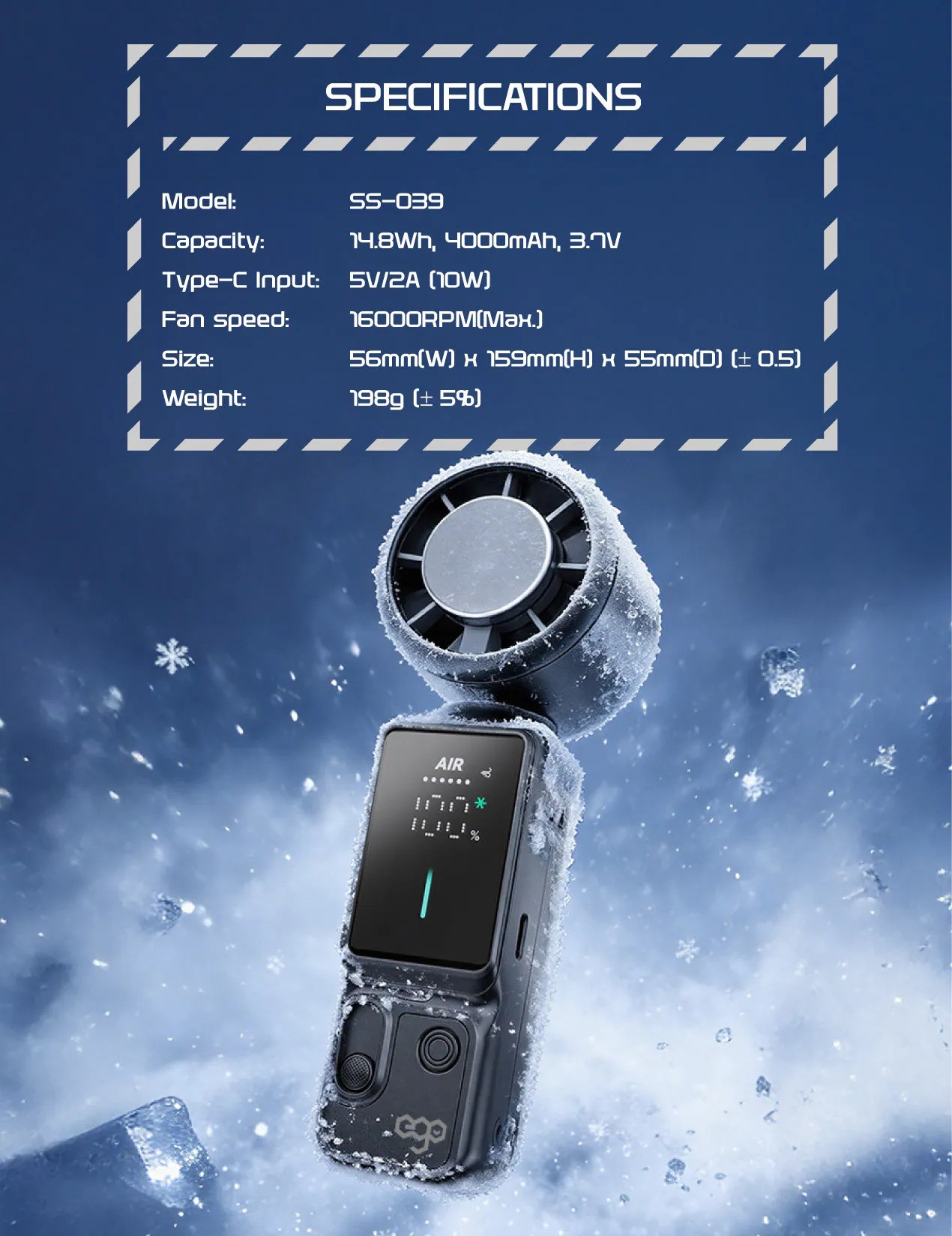 EGO HyFreeze2 制冷風扇 [2色選擇]