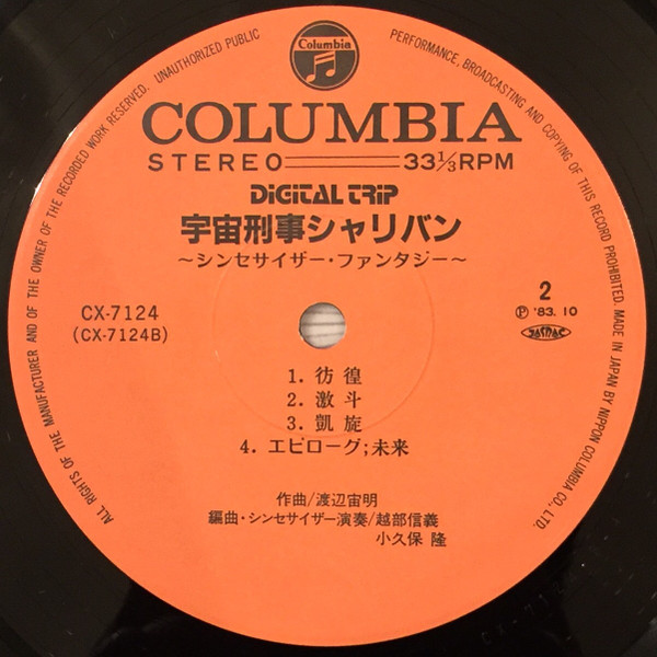 (極罕美品) 日本特撮 <宇宙刑事Sharivan Synthesizer Fantasy > 1983 LP黑膠唱片