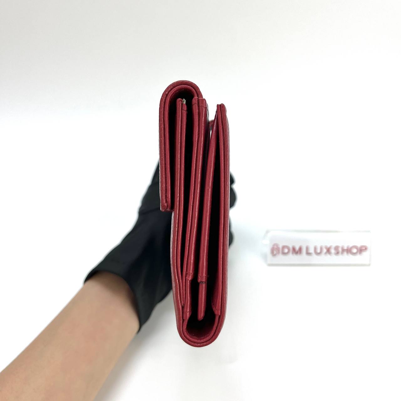 Chanel Red Caviar Timeless CC Flap Wallet SHW (Serial 16, Y: 2012)