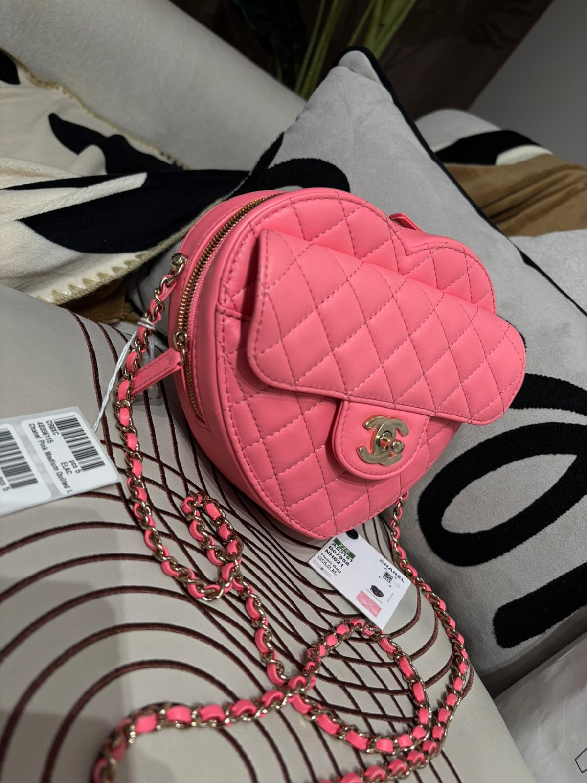 未使用品 Chanel heart bag pink AS3191 100%Authentic, 全新未使用品 unused  ✅晶片✅Dust bag ✅Box 