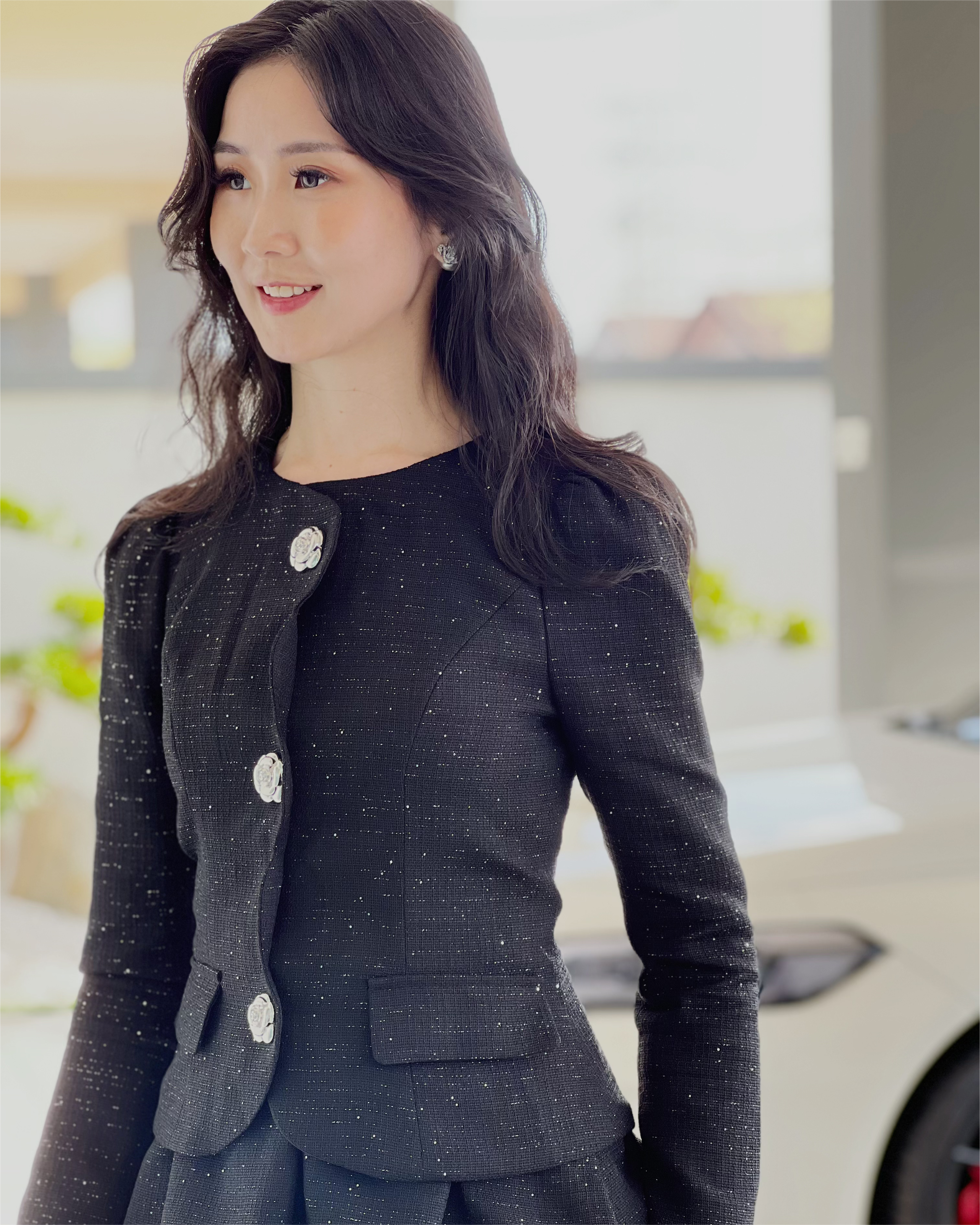 5084 Charlotte Sparkle Tweed Mini Dress