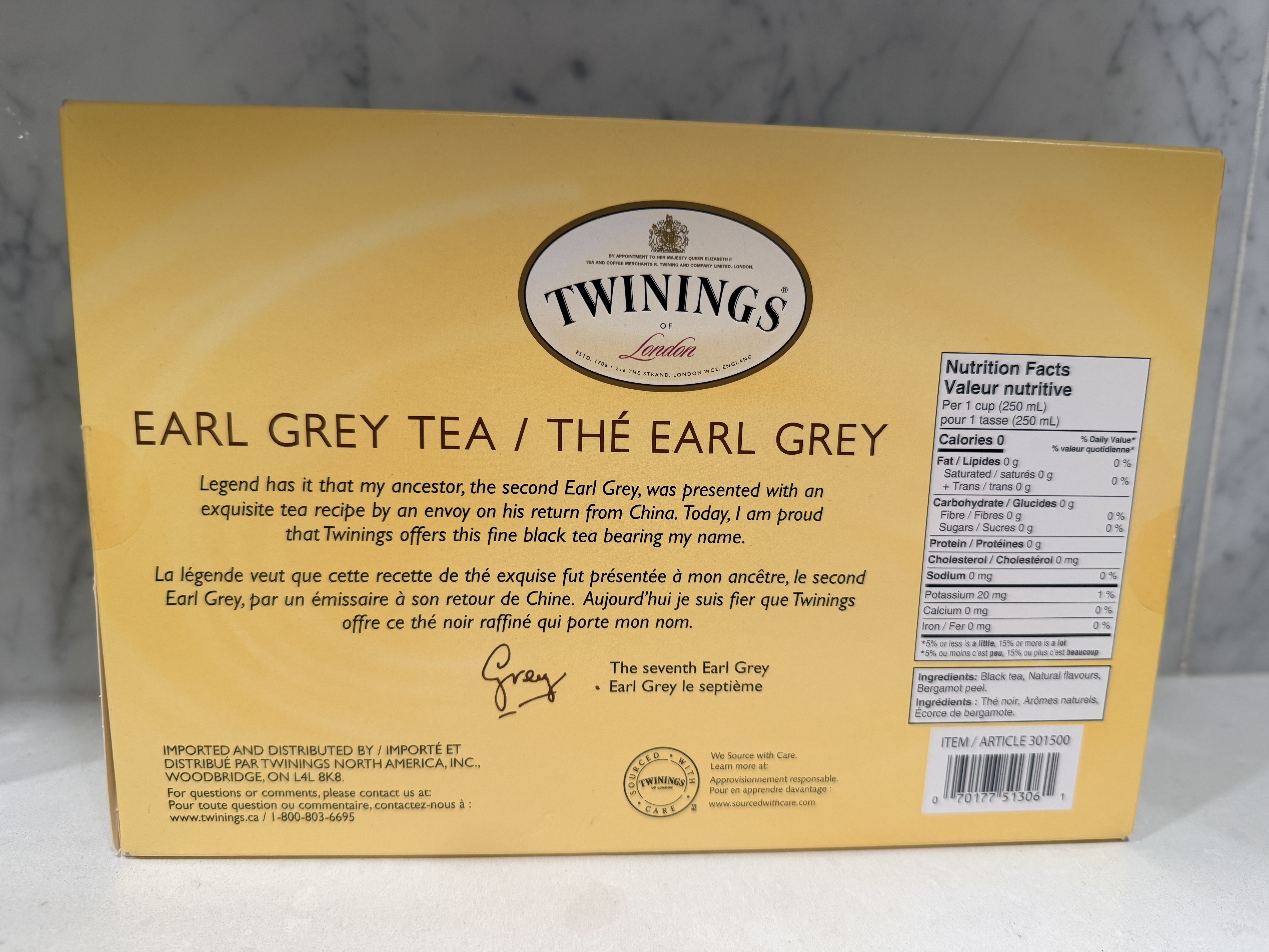 Twinings 伯爵紅茶茶包144個（獨立包裝）