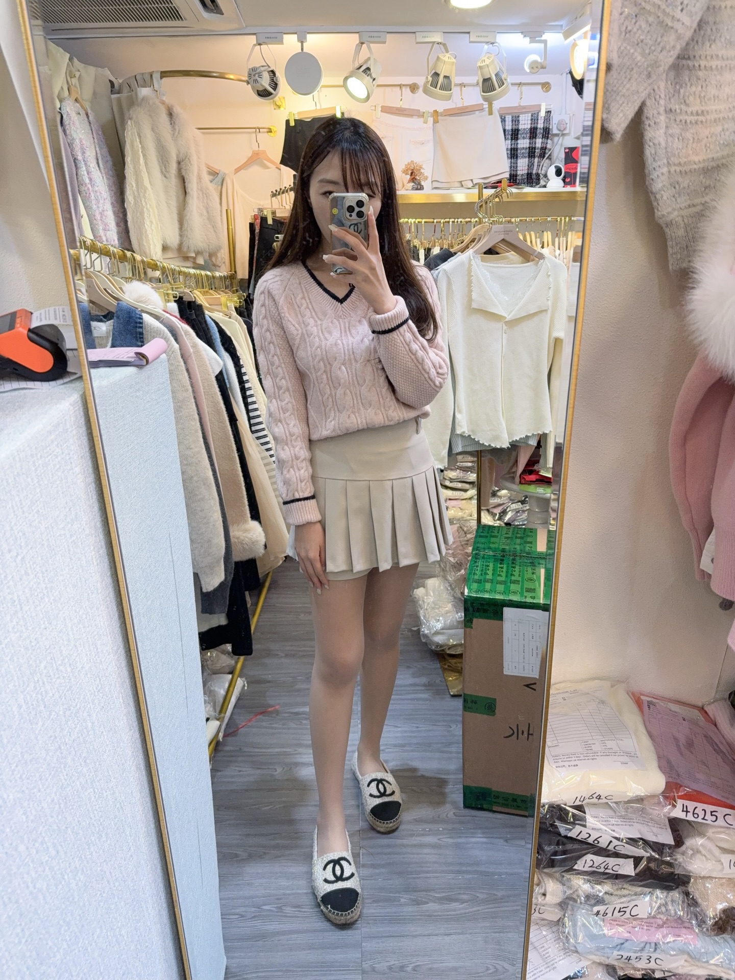 小v麻紋針織top3 色💕💕💕