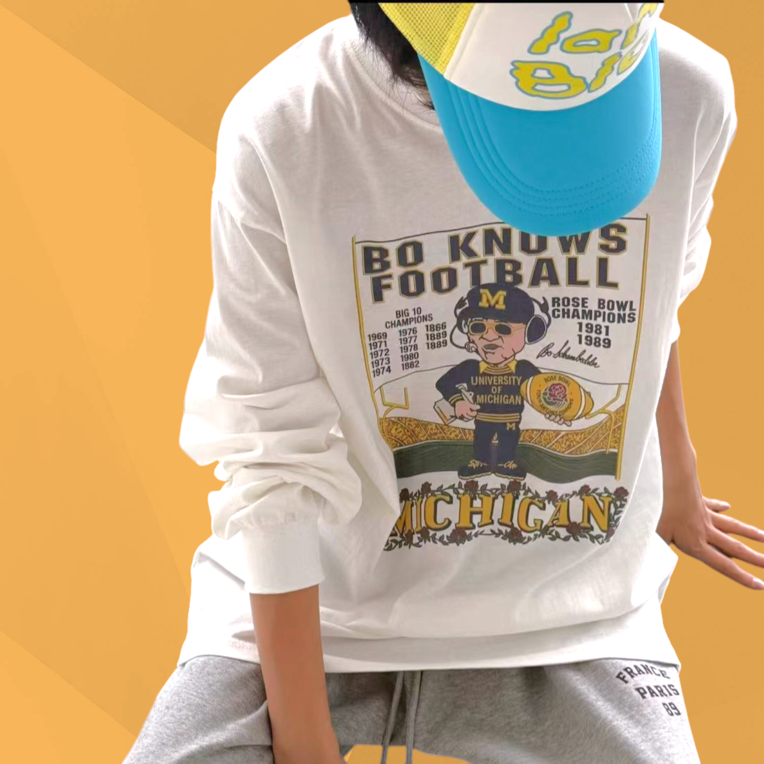 221610 “Bo Knows Michigan Long Sleeve” tee