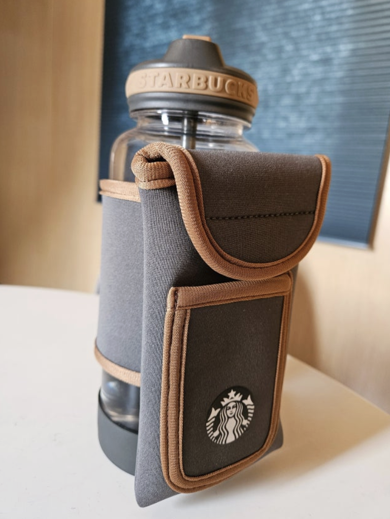 運動風｜韓國 Starbucks 星巴克 Sporty Tiki 水樽＋帆布隨身袋套裝｜Sporty Tiki Water Bottle & Pouch Set