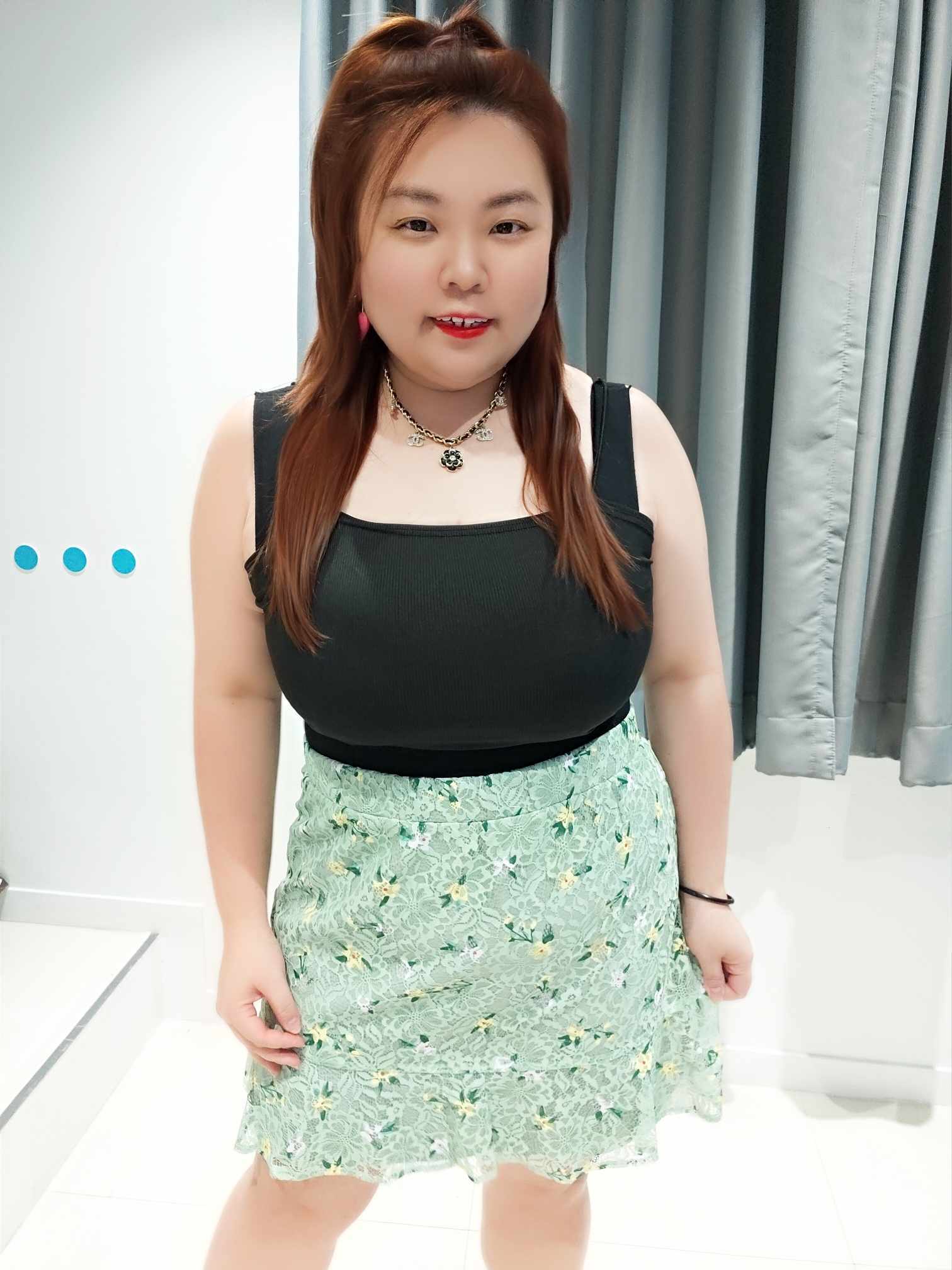 ENF01 C8017 蕾丝花卉拼鱼尾裙