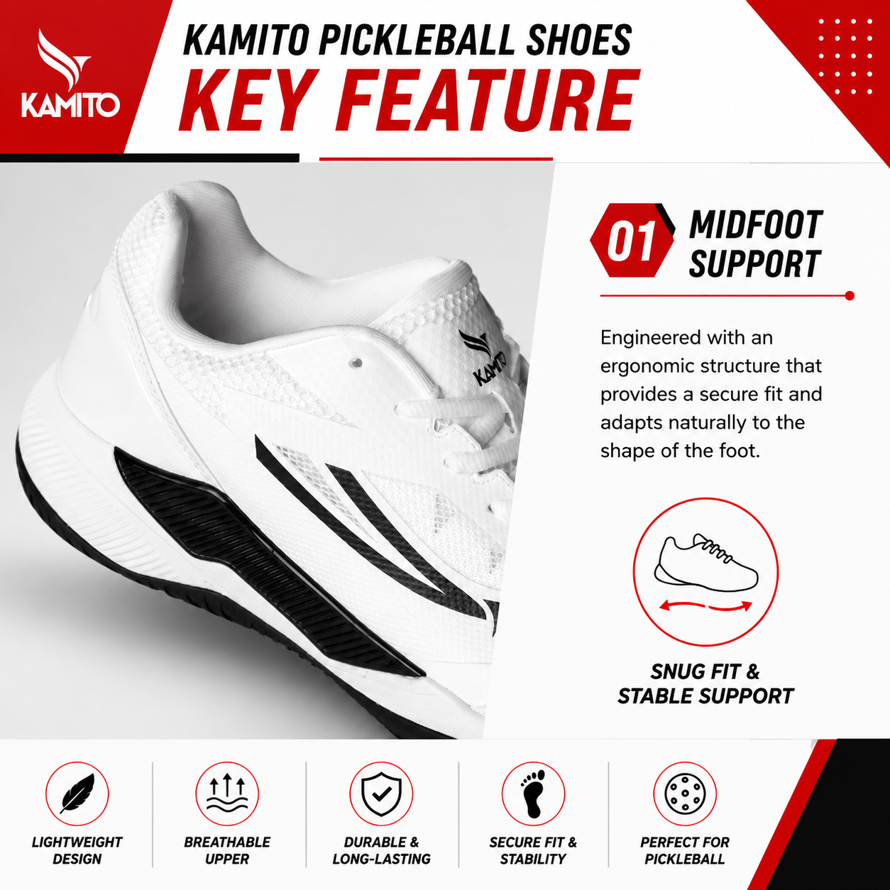 Kamito All Court V2 Pickleball Shoes