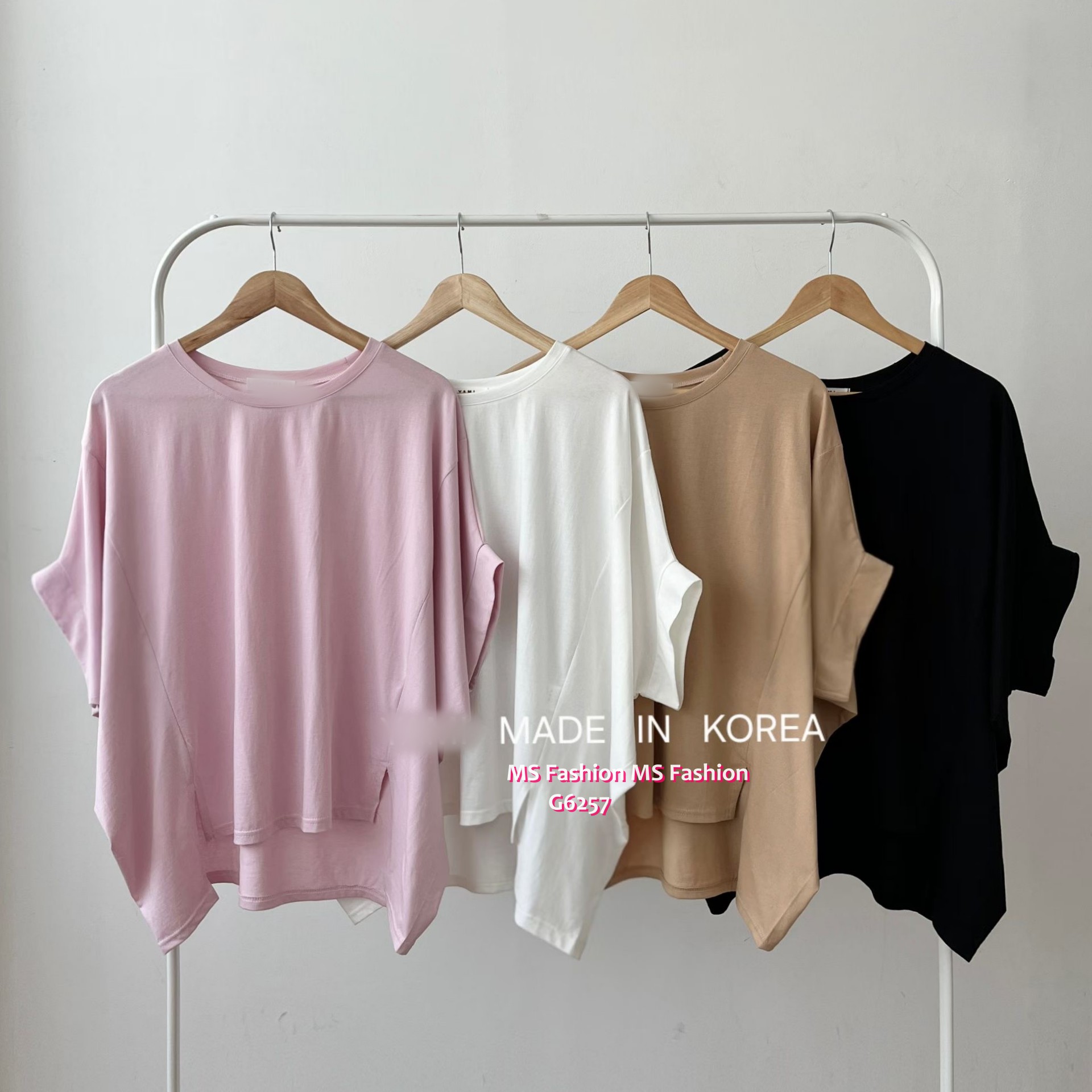 G6257 韓國🇰🇷鬆身淨色top