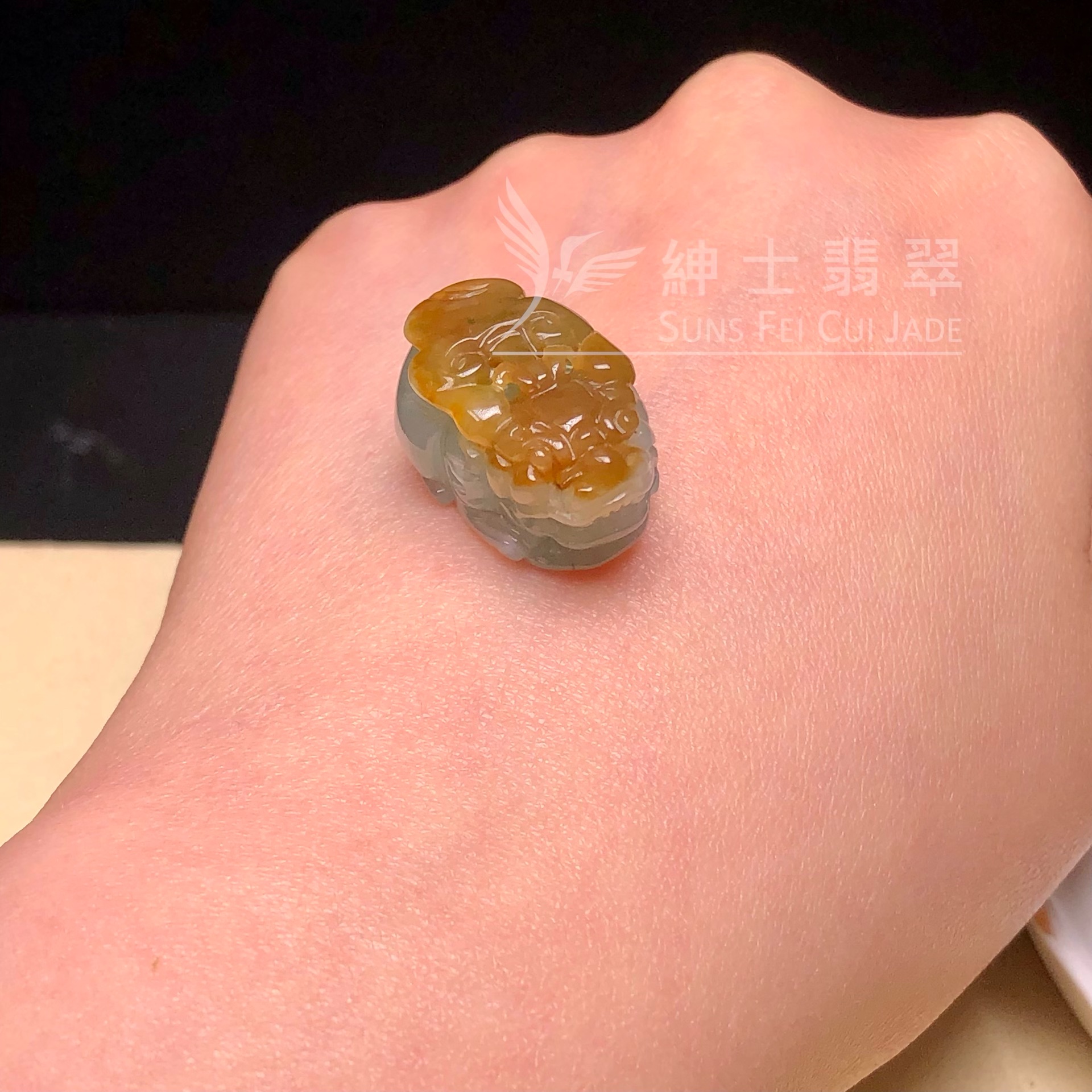 YK01156 藍帶翡小貔貅