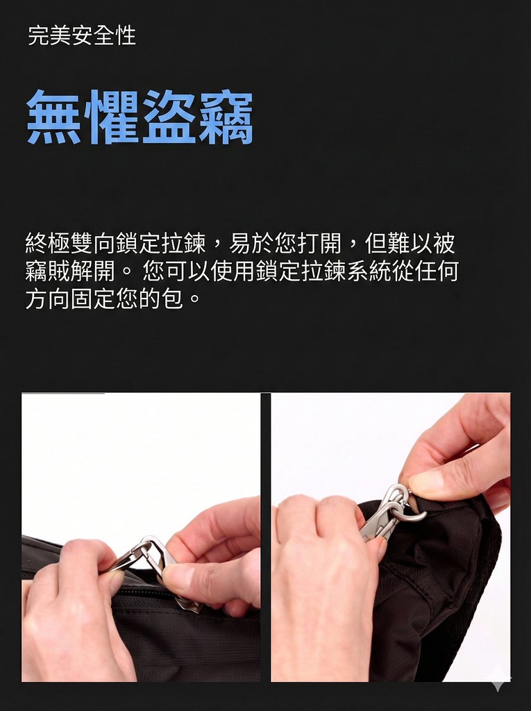 Branden防盜旅行斜揹袋│ Safe Cross（L碼）