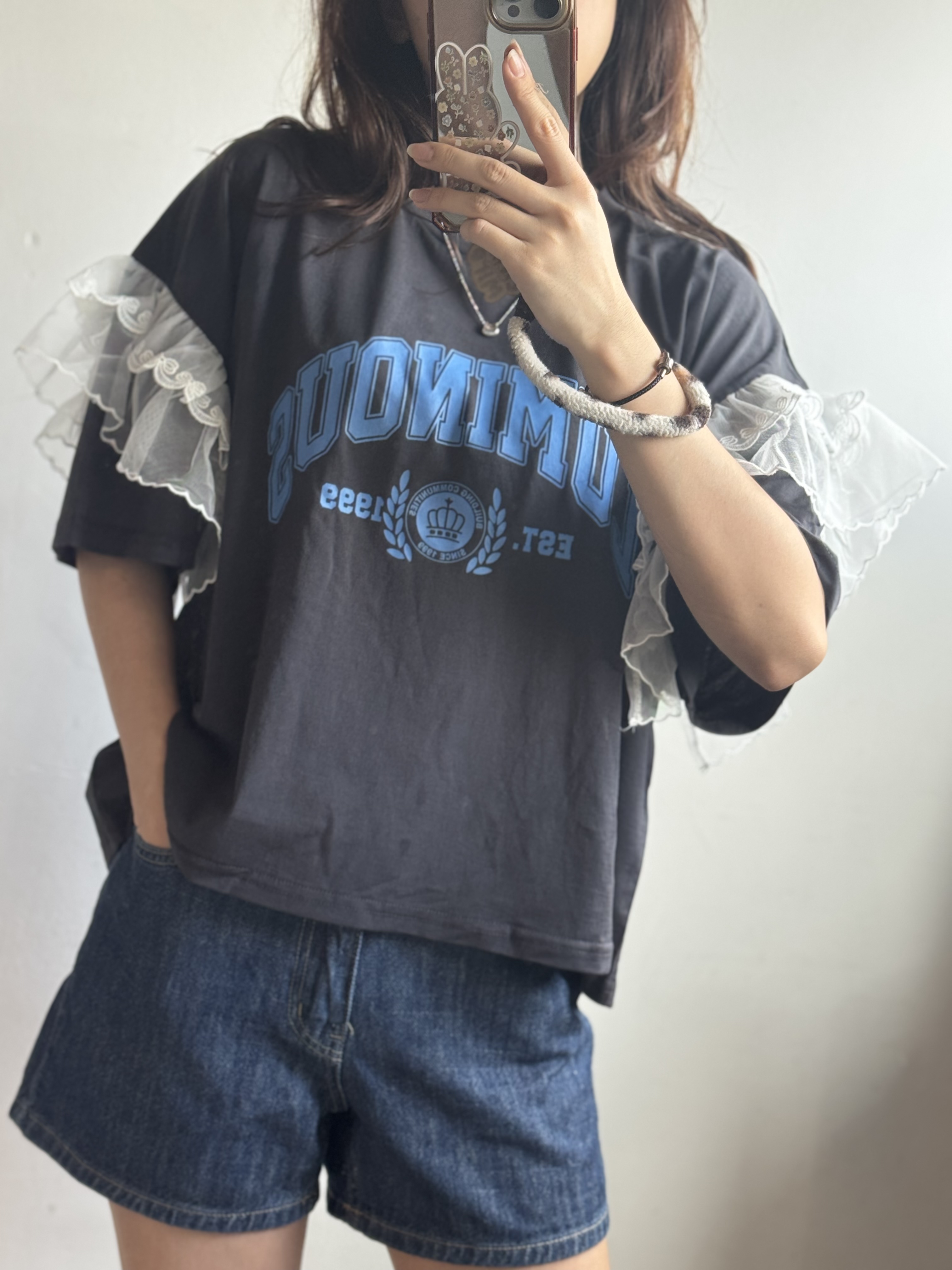 特價 紗ruffle 袖Top