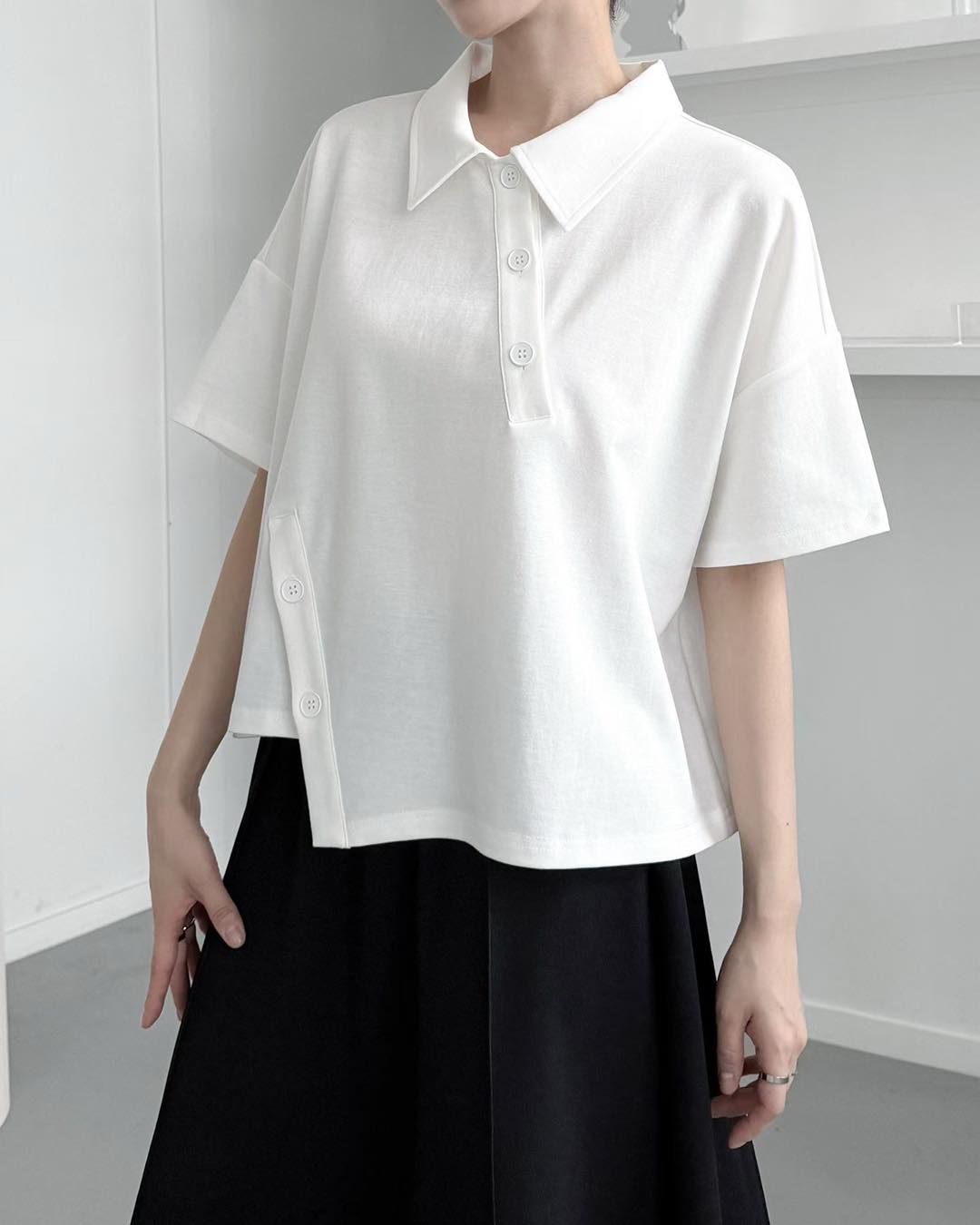 Polo 領斜鈕Top