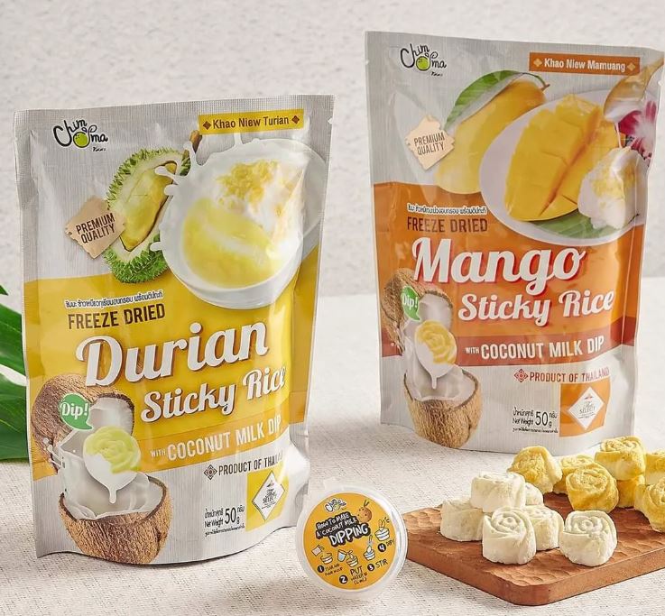 Chimma 泰國 榴槤糯米飯 脆脆 (附椰奶沾醬) 50g 此日期或之前使用：2027.11.20