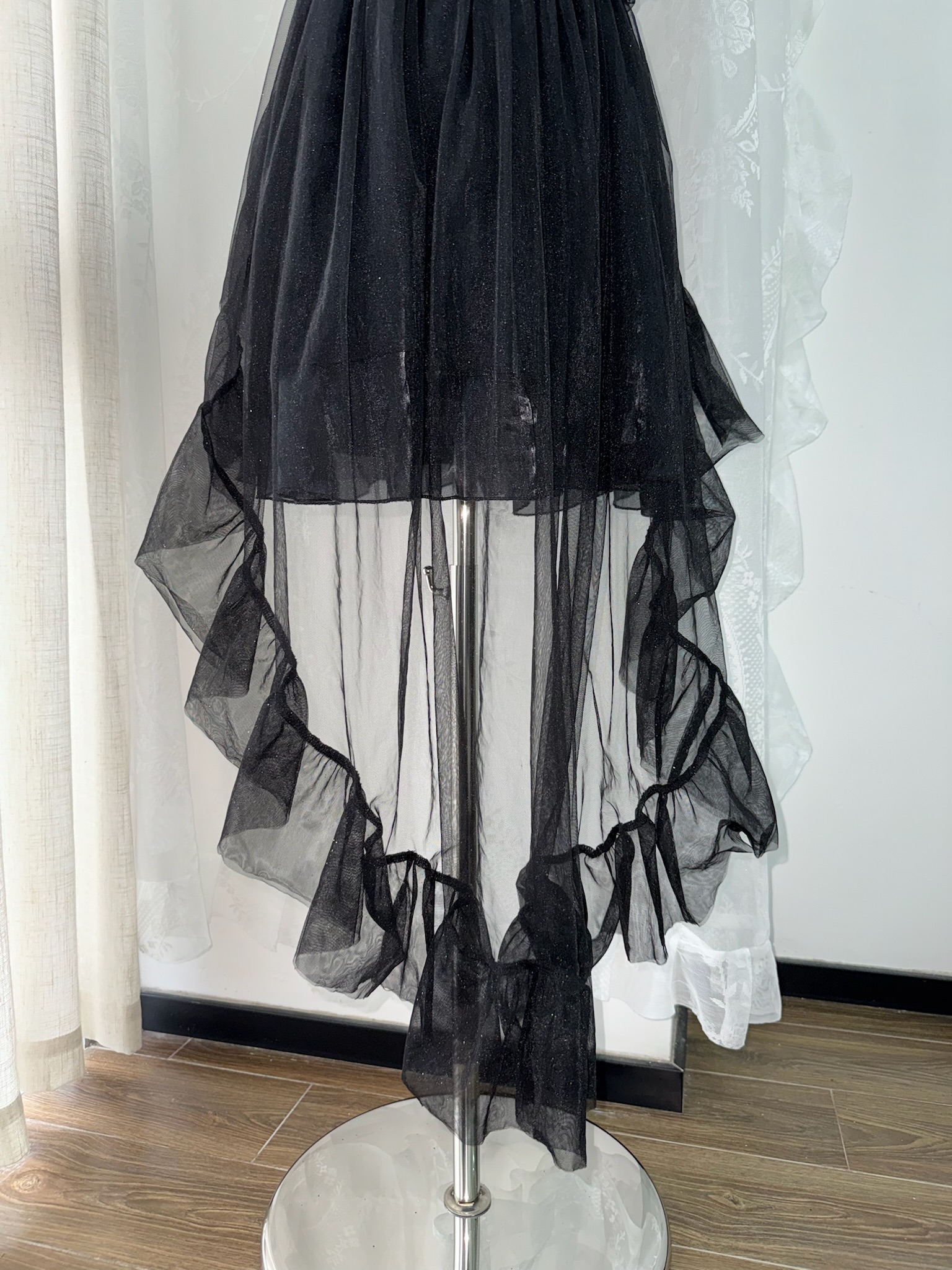 Punk Gothic Grace Halter Off-Shoulder Dress