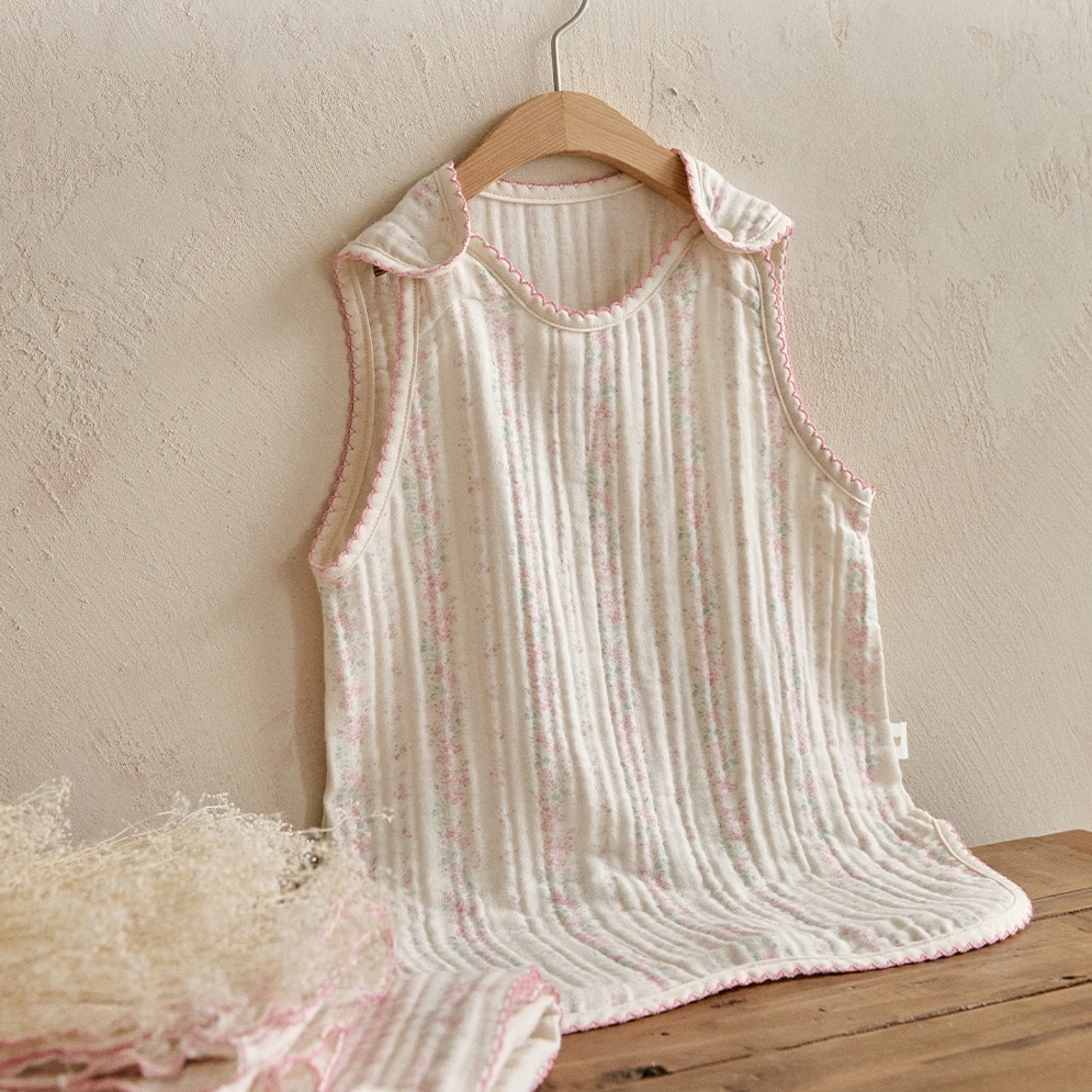 26S/S DTD Flora碎花溫馨系列-棉紗睡眠馬甲