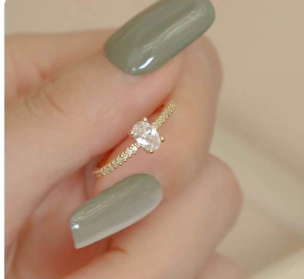 铜镀真金保色开口可调节戒指