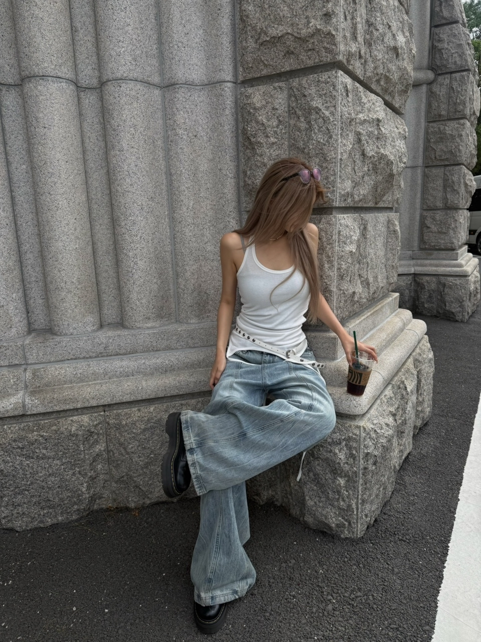 Asymmetric Halter Tank Top
