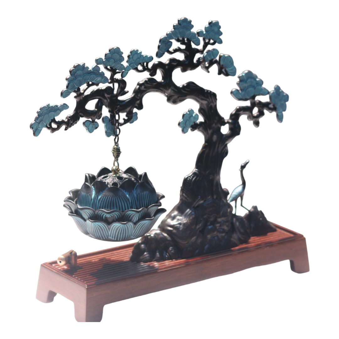 小松樹蓮花香爐