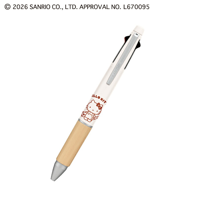 現貨｜Sanrio Hello Kitty 日本製 uni Jetstream 4&1 Bamboo 多功能 5用筆 0.5mm 4色原子筆 + 0.5mm 鉛芯筆 (308045)