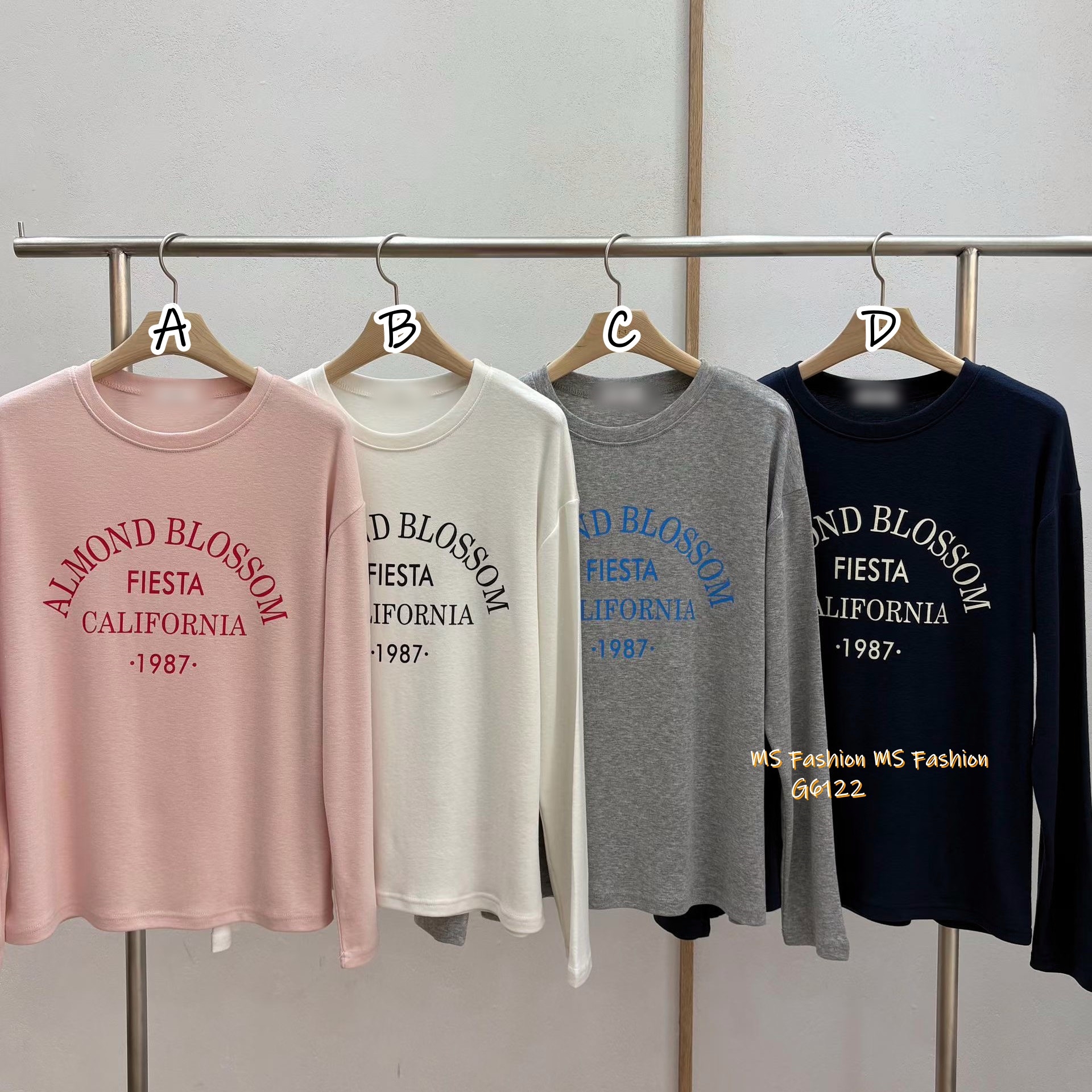 G6122/G6123 韓國🇰🇷靚料字母長袖tee