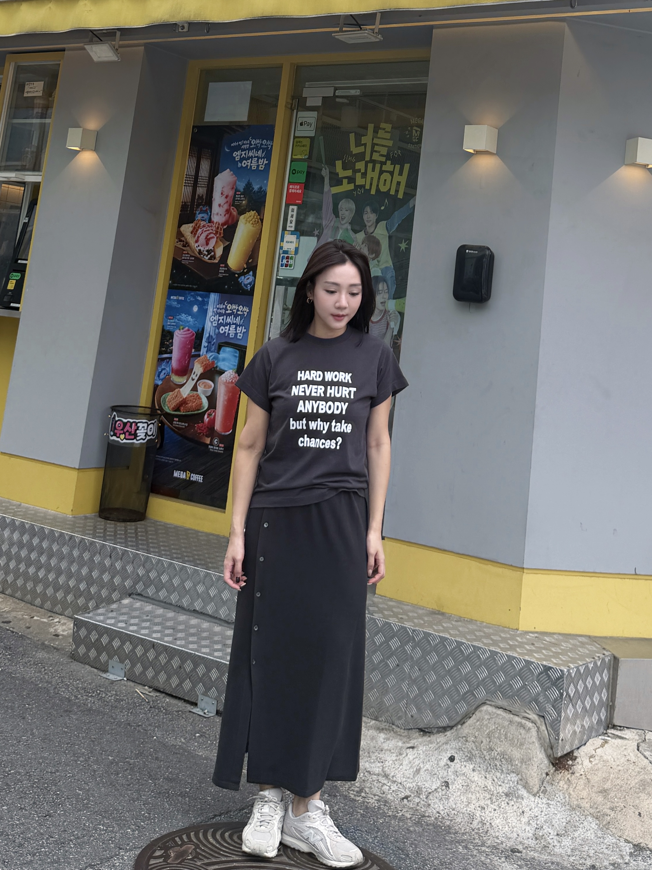 舒適感+++ ! 扣鈕長裙