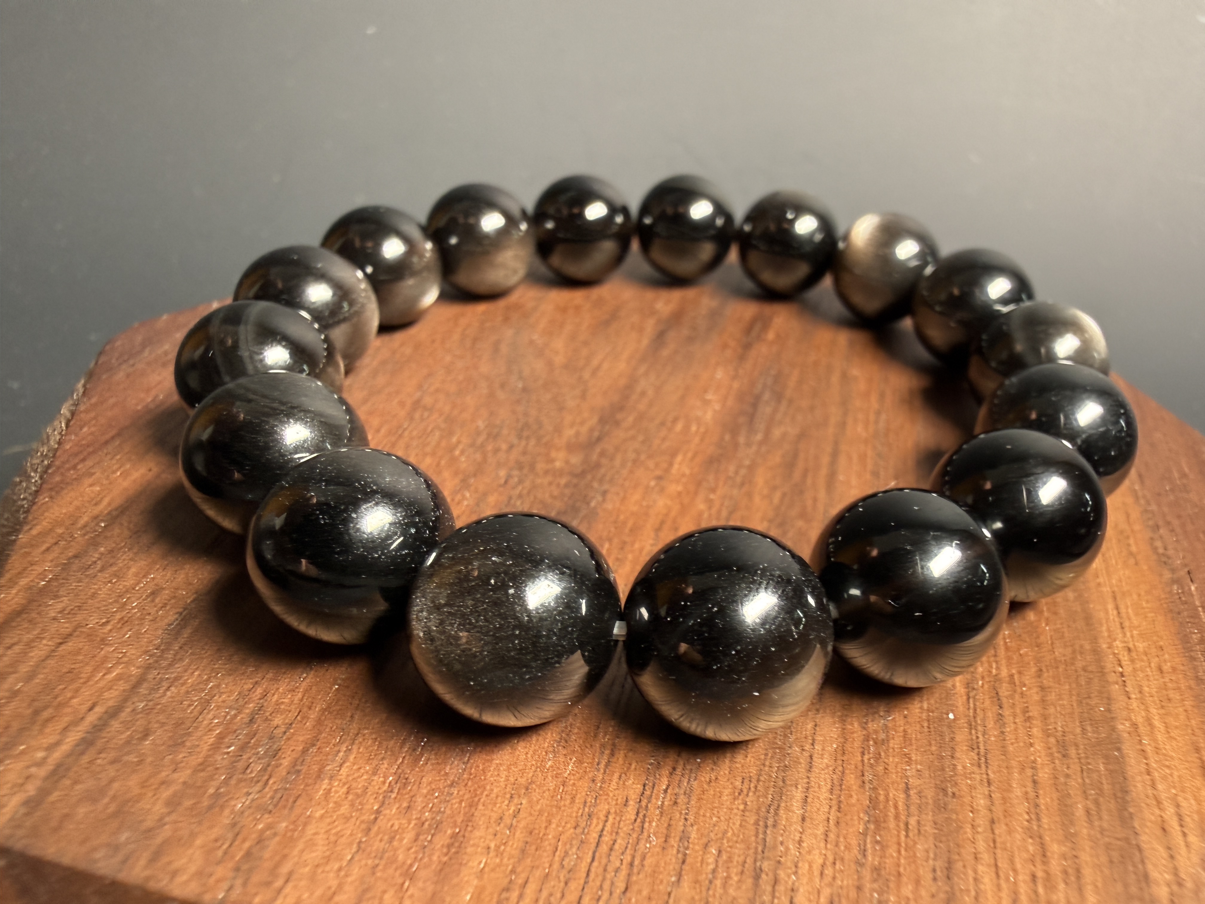 銀曜石手串 (12mm) (option 2)