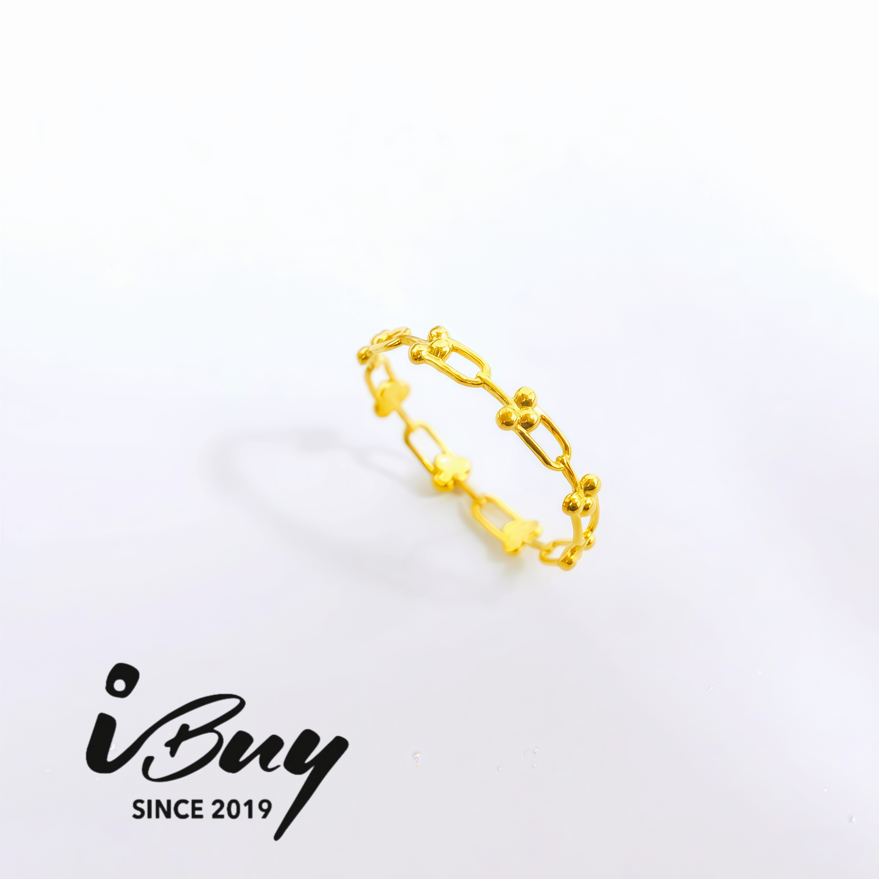 916 GOLD FULL HORSEHOOF RING 916 金 马蹄扣戒指