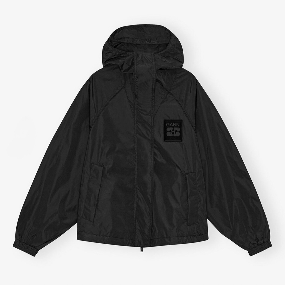 Ganni Black Nylon Jacket