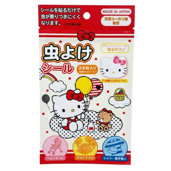 日本製 Sanrio 天然精油 驅蚊貼 (24枚入) 
