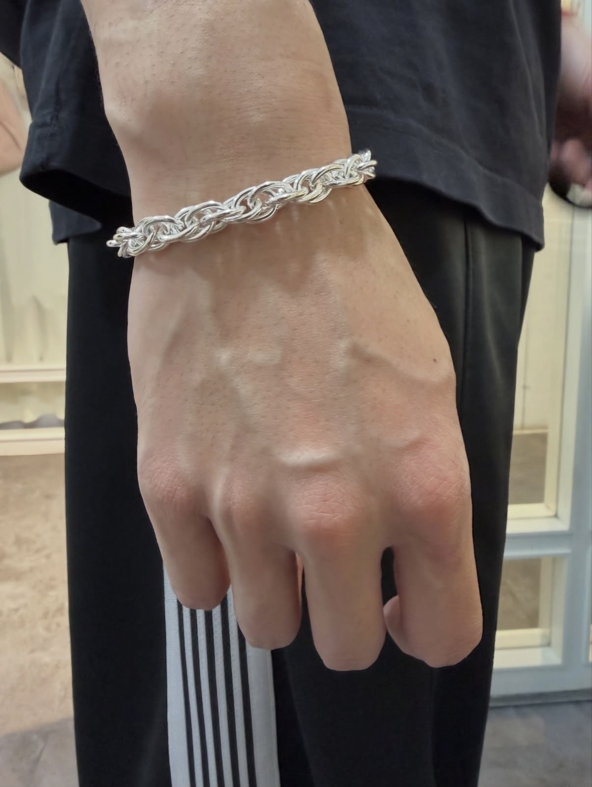 🇯🇵mollive BIG ROPE CHAIN BRACELET SILVER COATING L