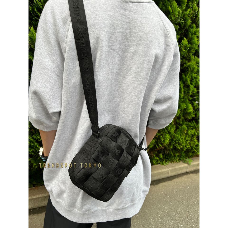 supreme Woven Shoulder Bag Black-