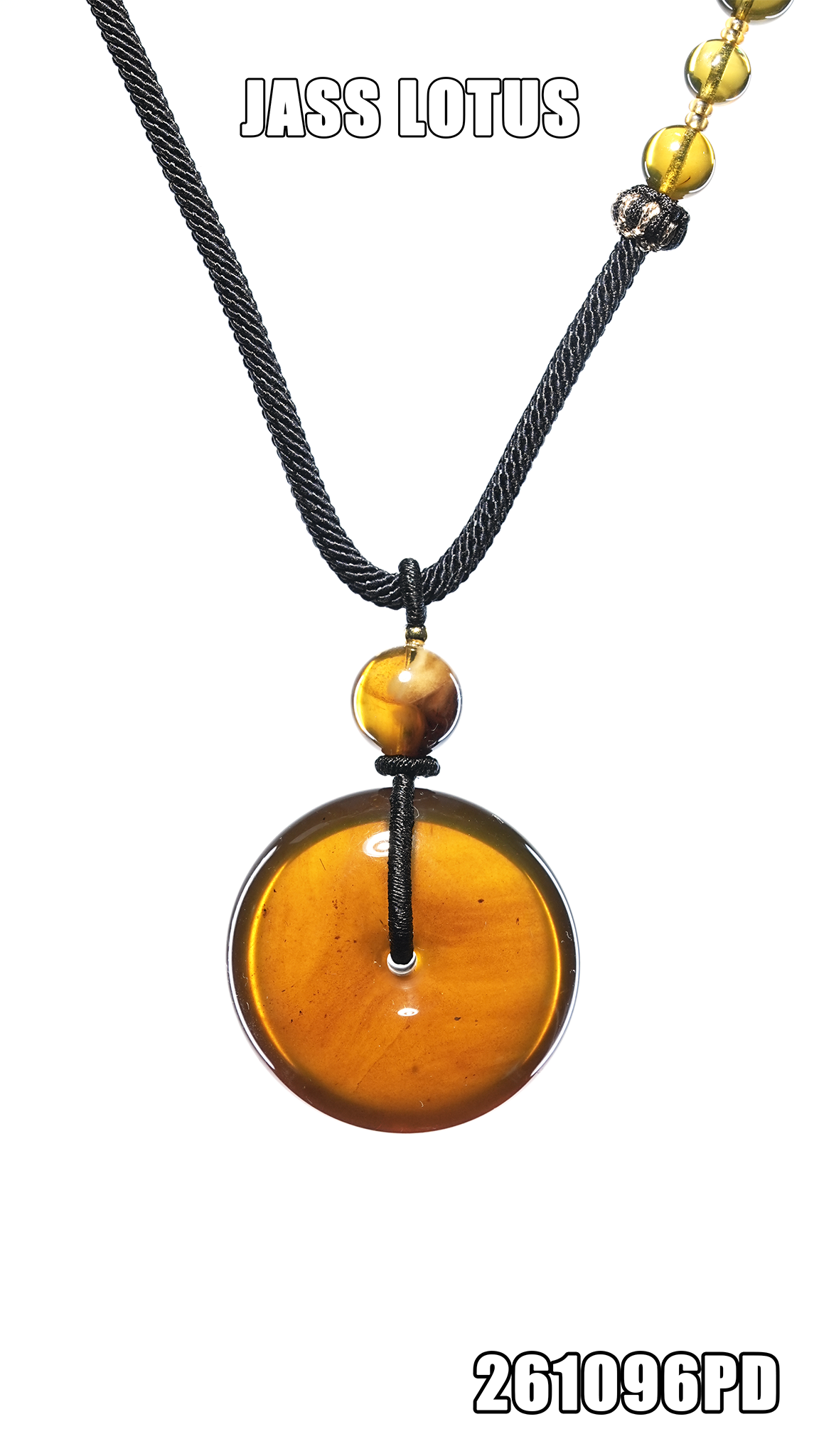 緬甸天然琥珀棕紅珀平安扣吊墜