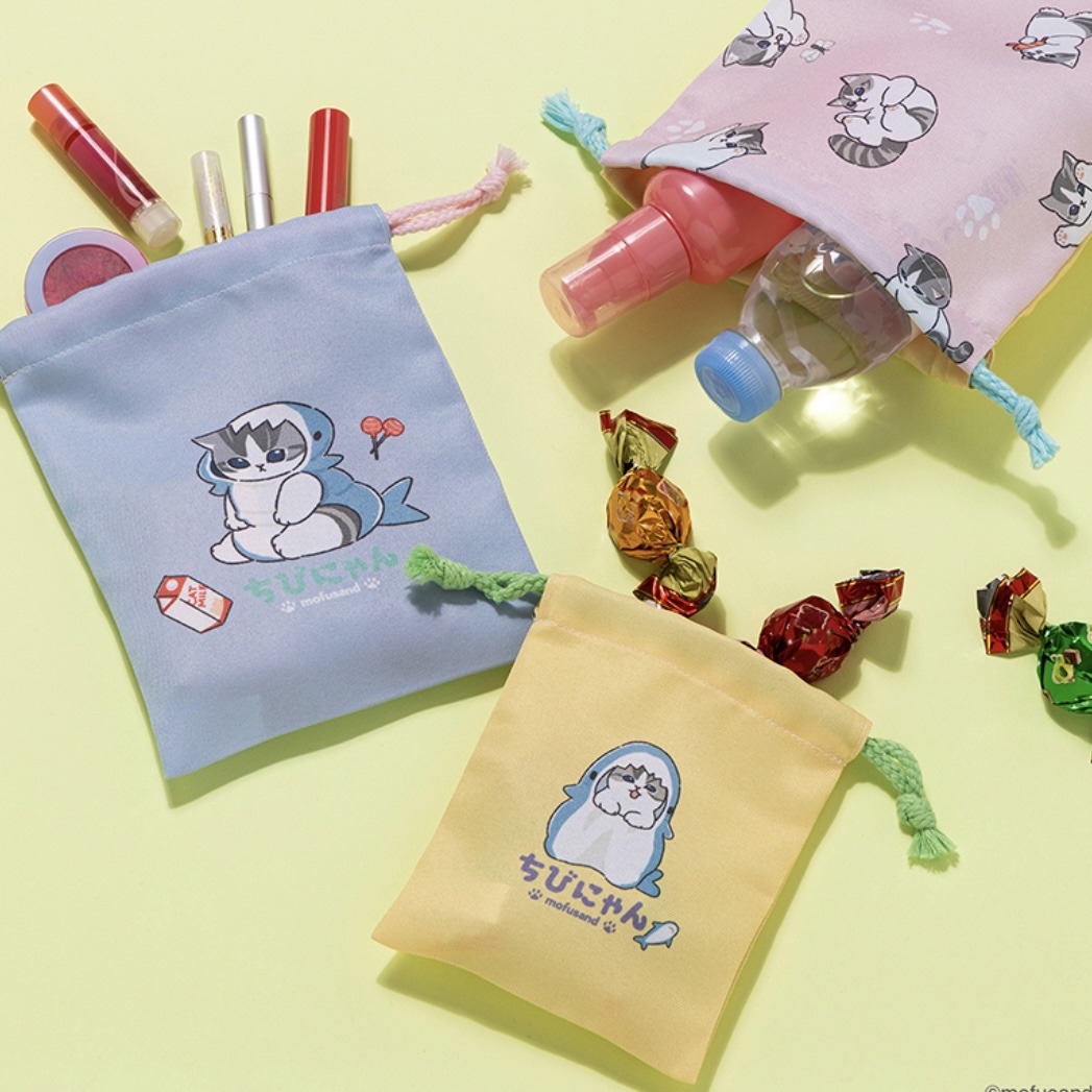 Mofusand 鯊魚貓 三個裝索袋｜預訂