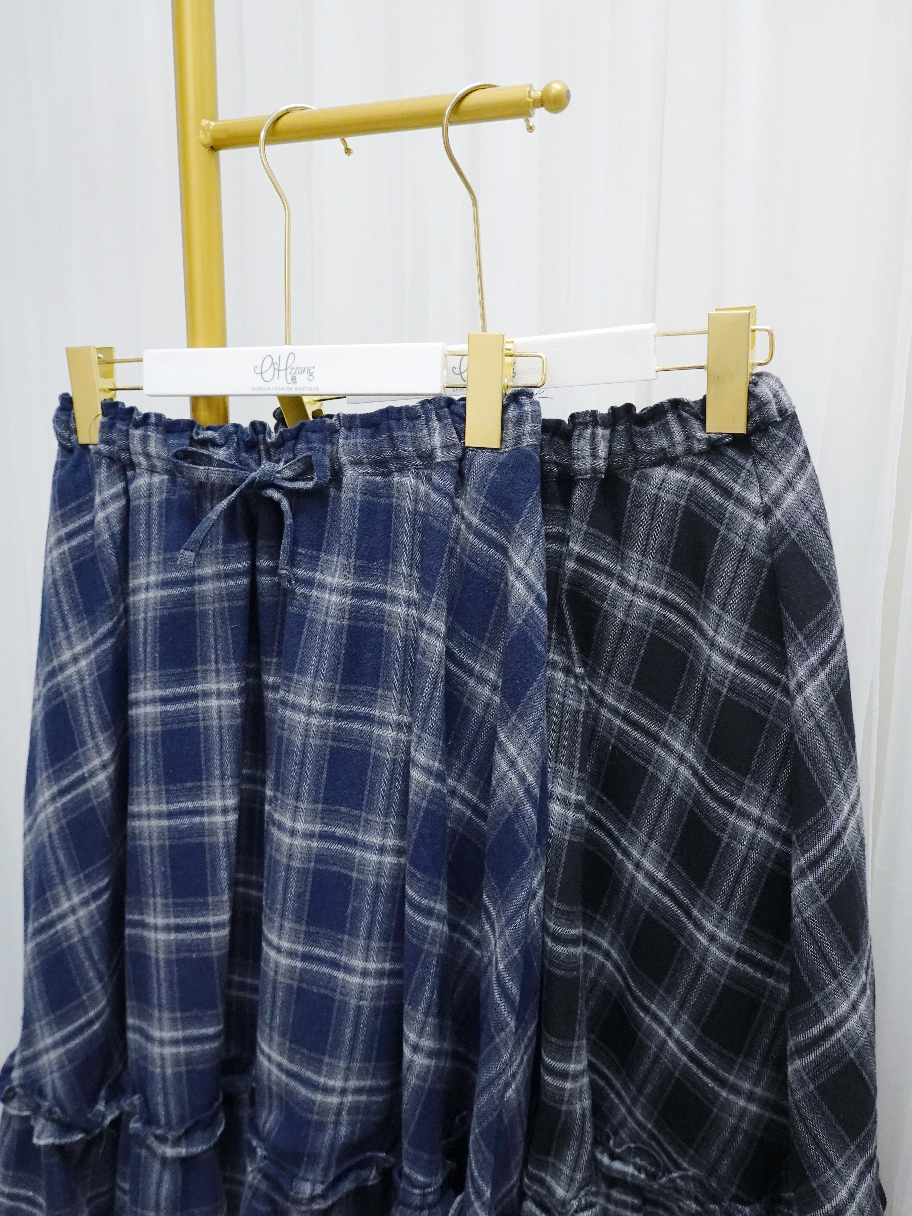 BOT08_12A 格仔中長SK (2色)