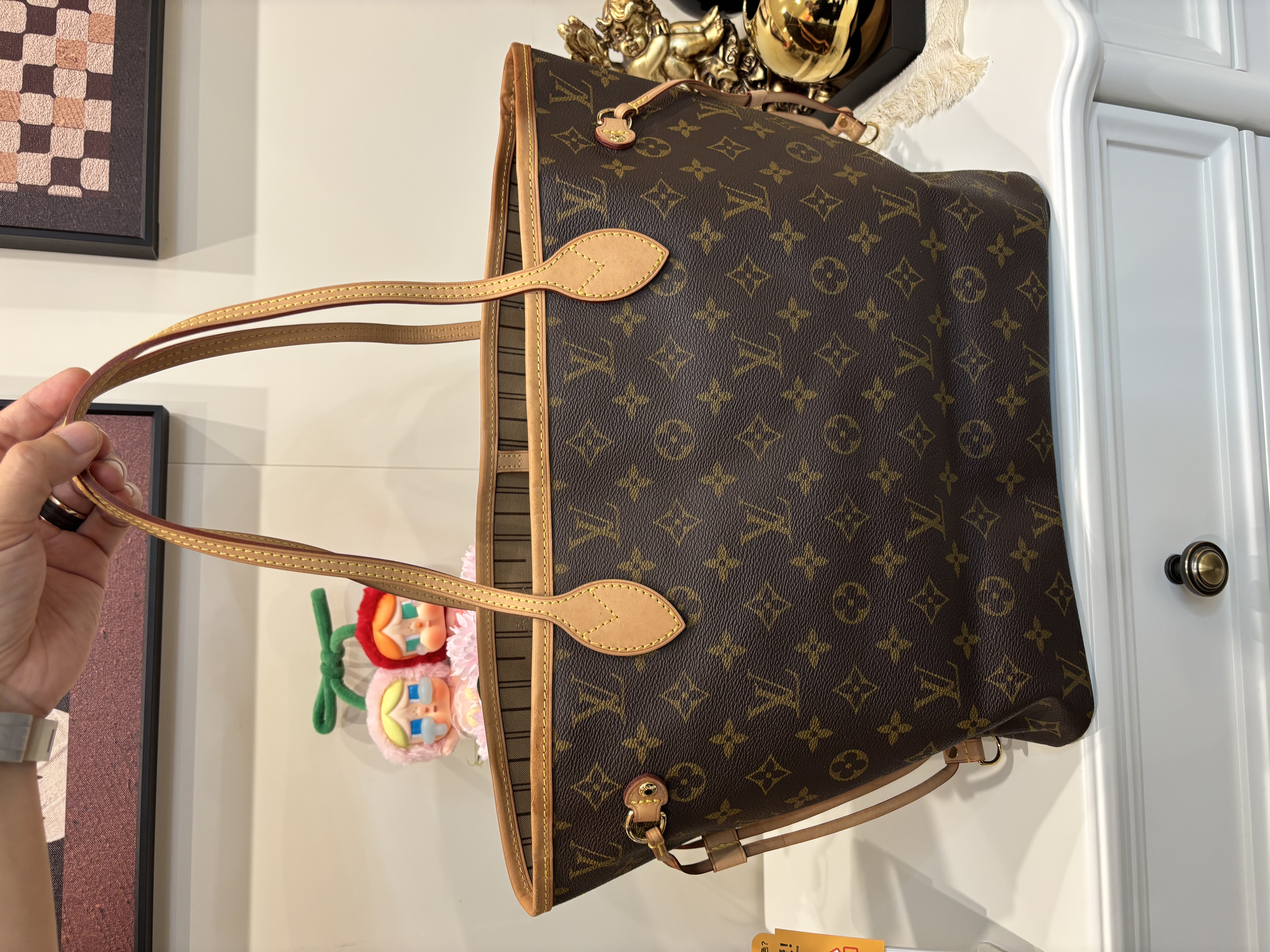 Lv Neverfull mm monogram 100%Authentic, 93%new dust bag 