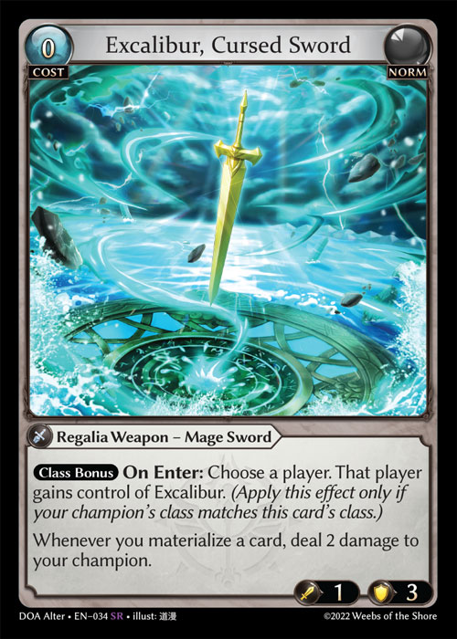 Excalibur, Cursed Sword / DOA-Alter-034 (SR)