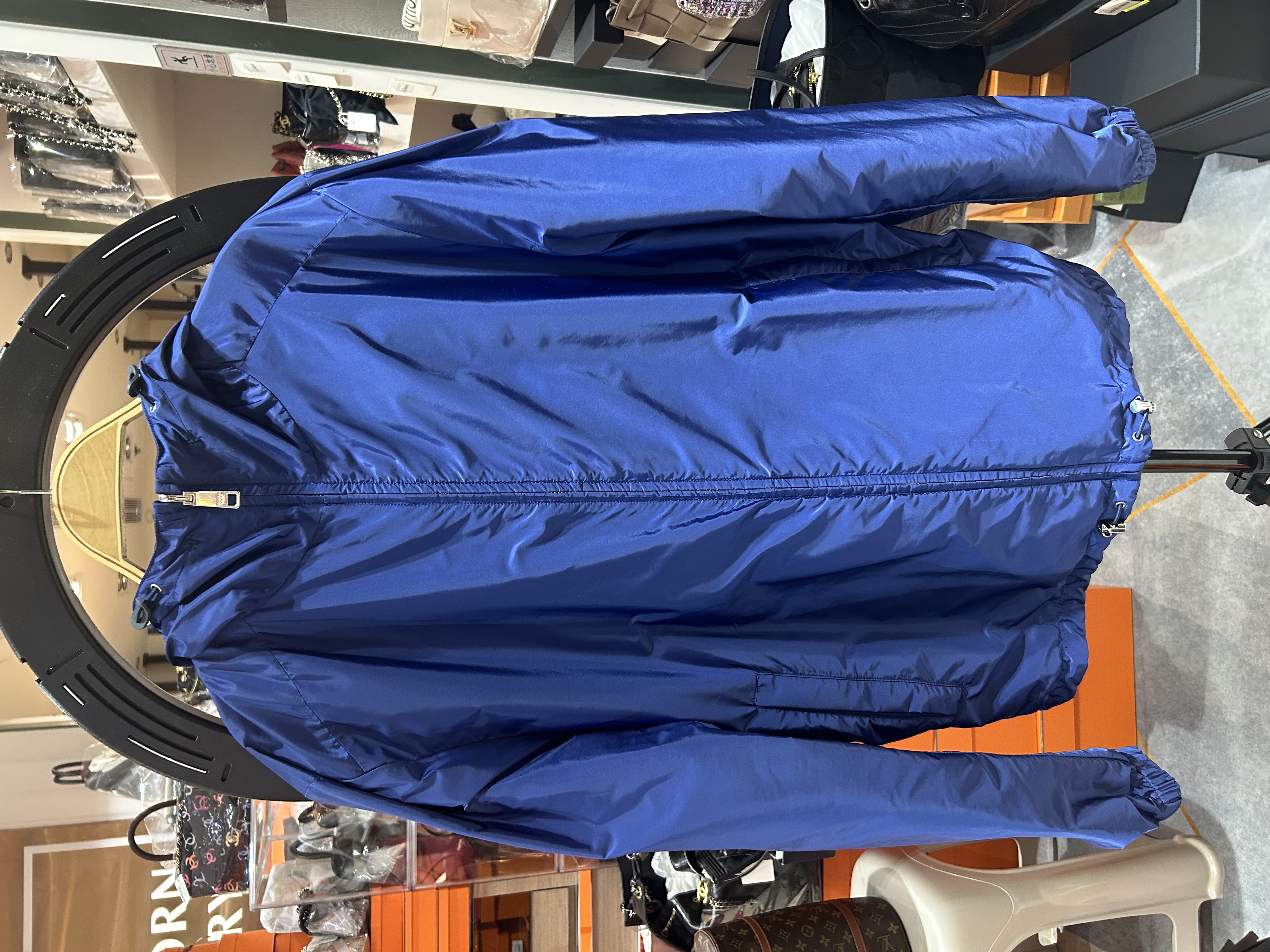 Prada Nylon outer 黑拼藍色 雙面風褸外套 Size: 54 100%Authentic, 99%New