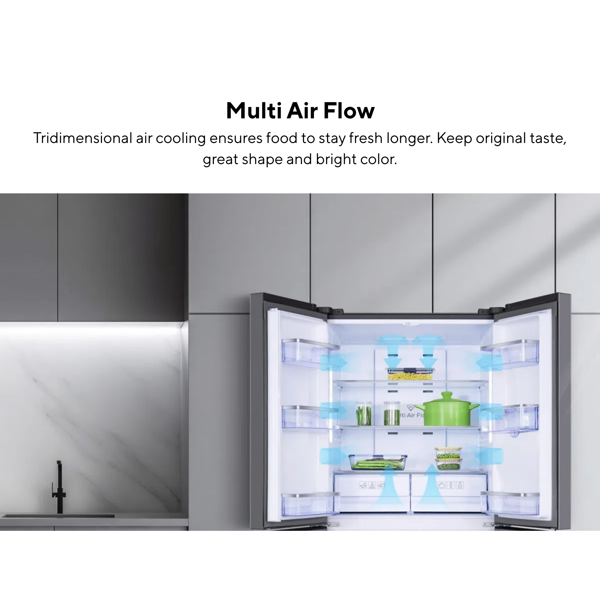 TCL 394L Cross Door Refrigerator (TR-C505AGWP)