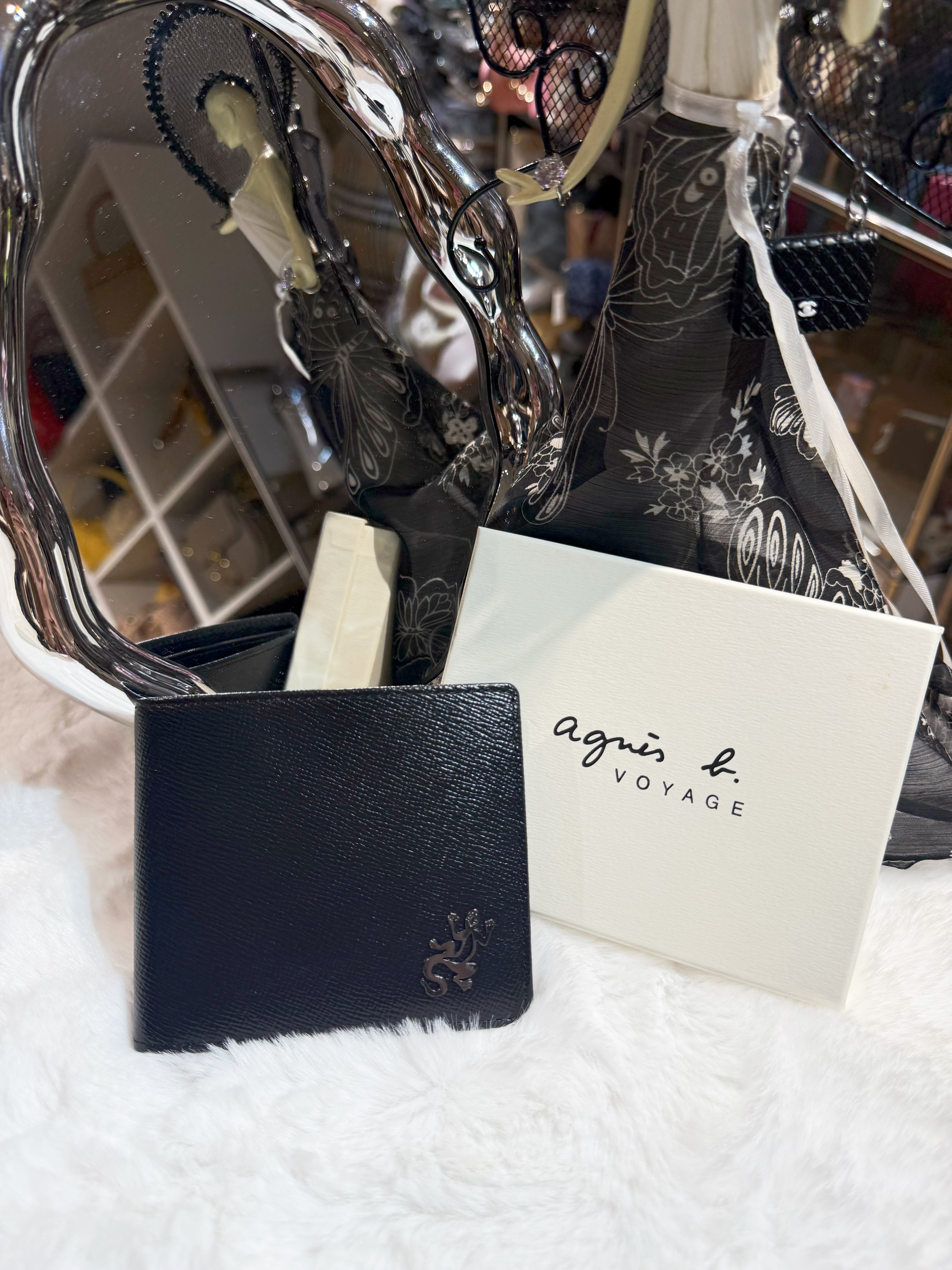 Agnes b bi fold wallet id/sf/blk