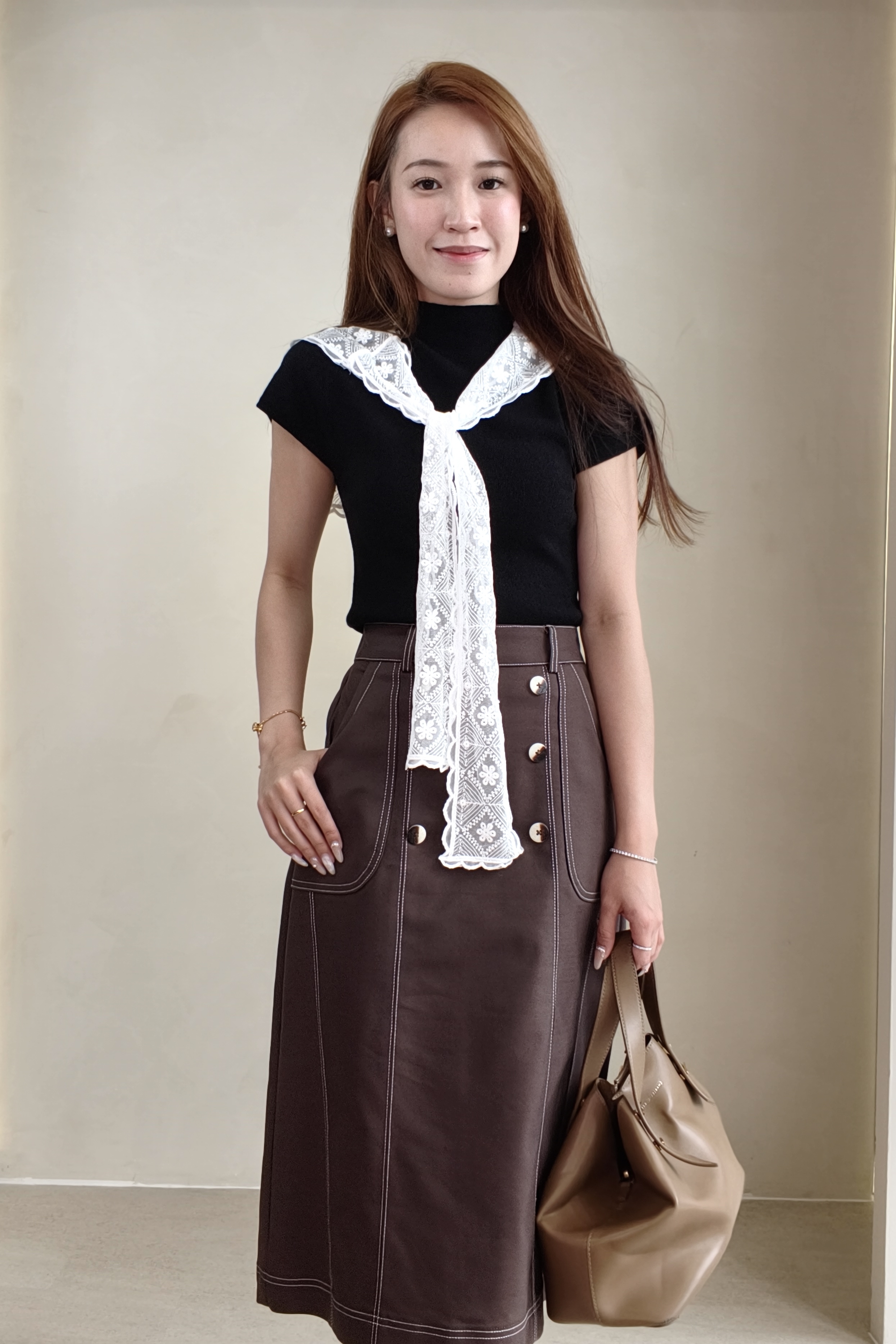 1629 Muse Structured Stitch Skirt