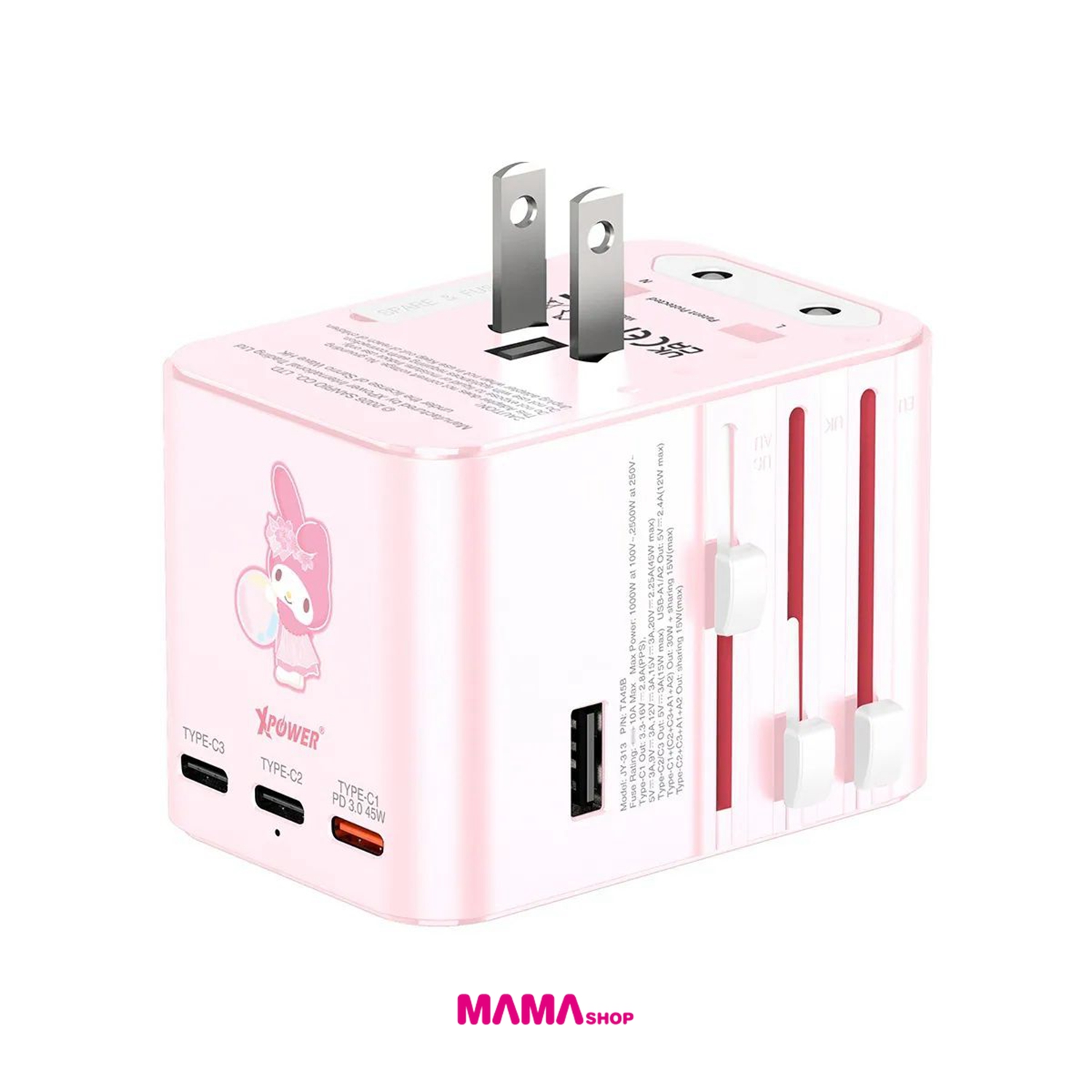 Sanrio My Melody TA45B 45W 6輸出 PD3.0/PPS快充旅行充電器 (HK2)